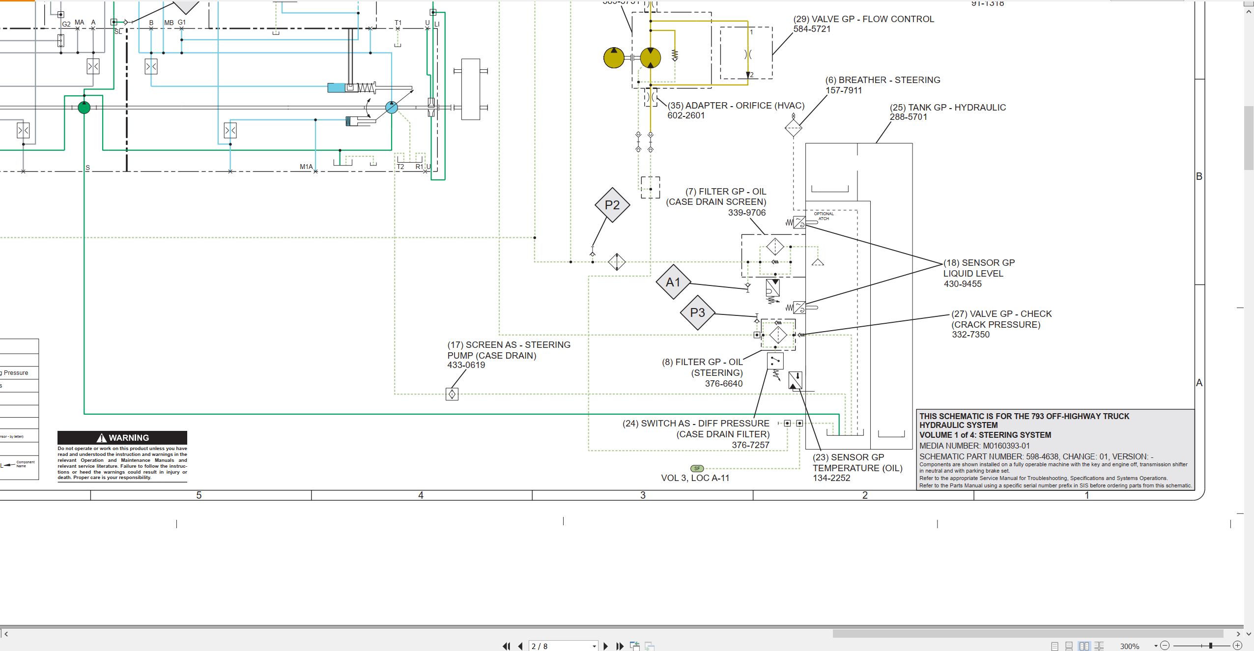 CAT Off Highway Truck 793 Electrical Hydraulic Schematic (3)