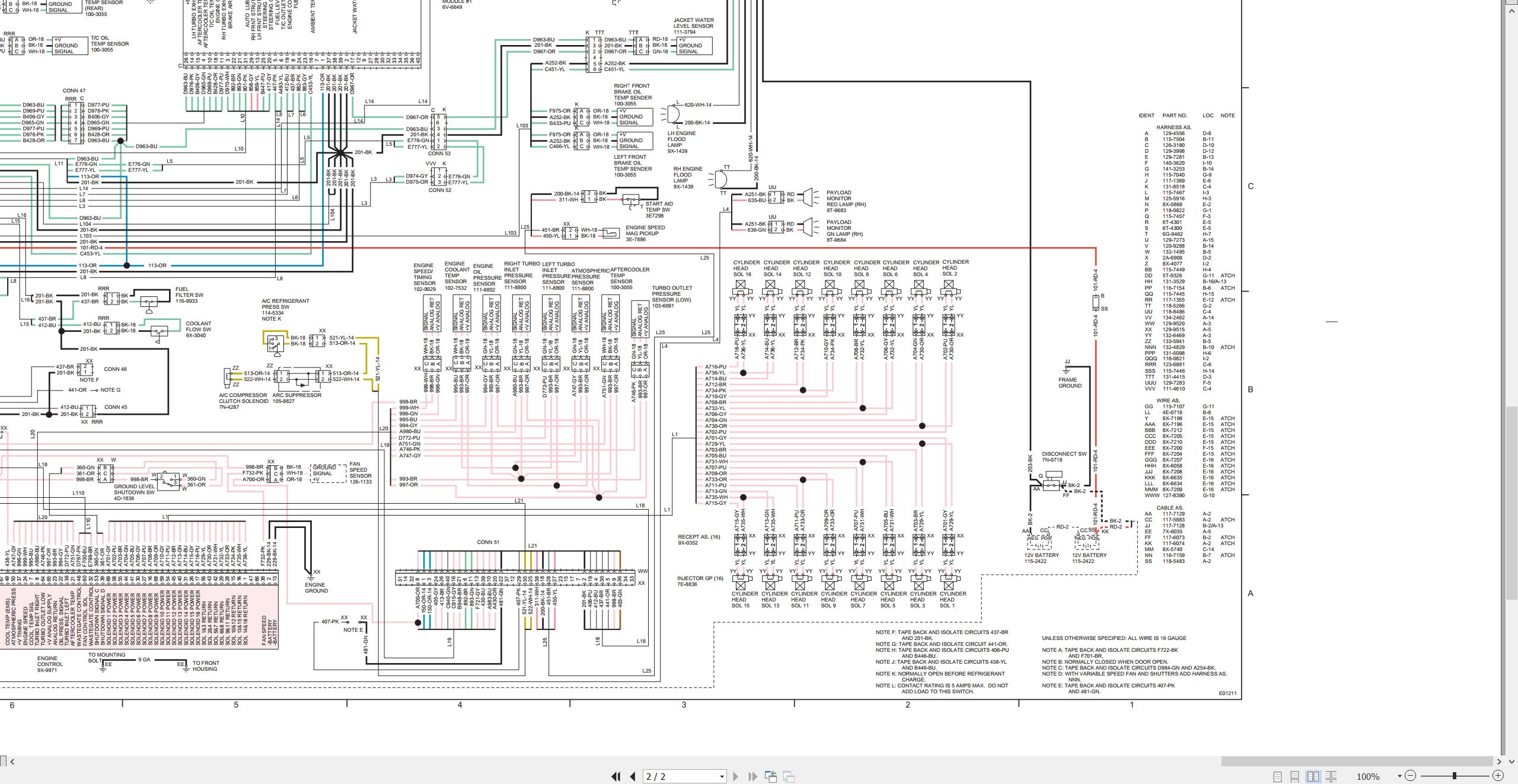CAT Off Highway Truck 793B Electrical Hydraulic Schematic (2)