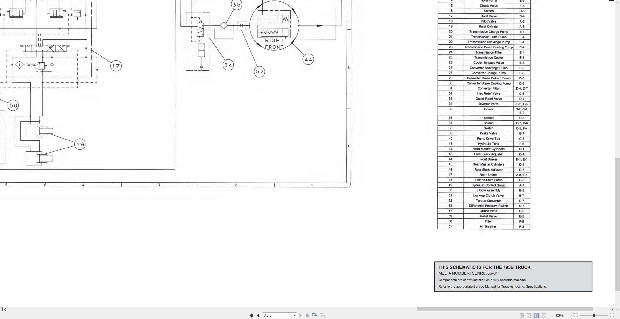 CAT Off Highway Truck 793B Electrical Hydraulic Schematic (3)