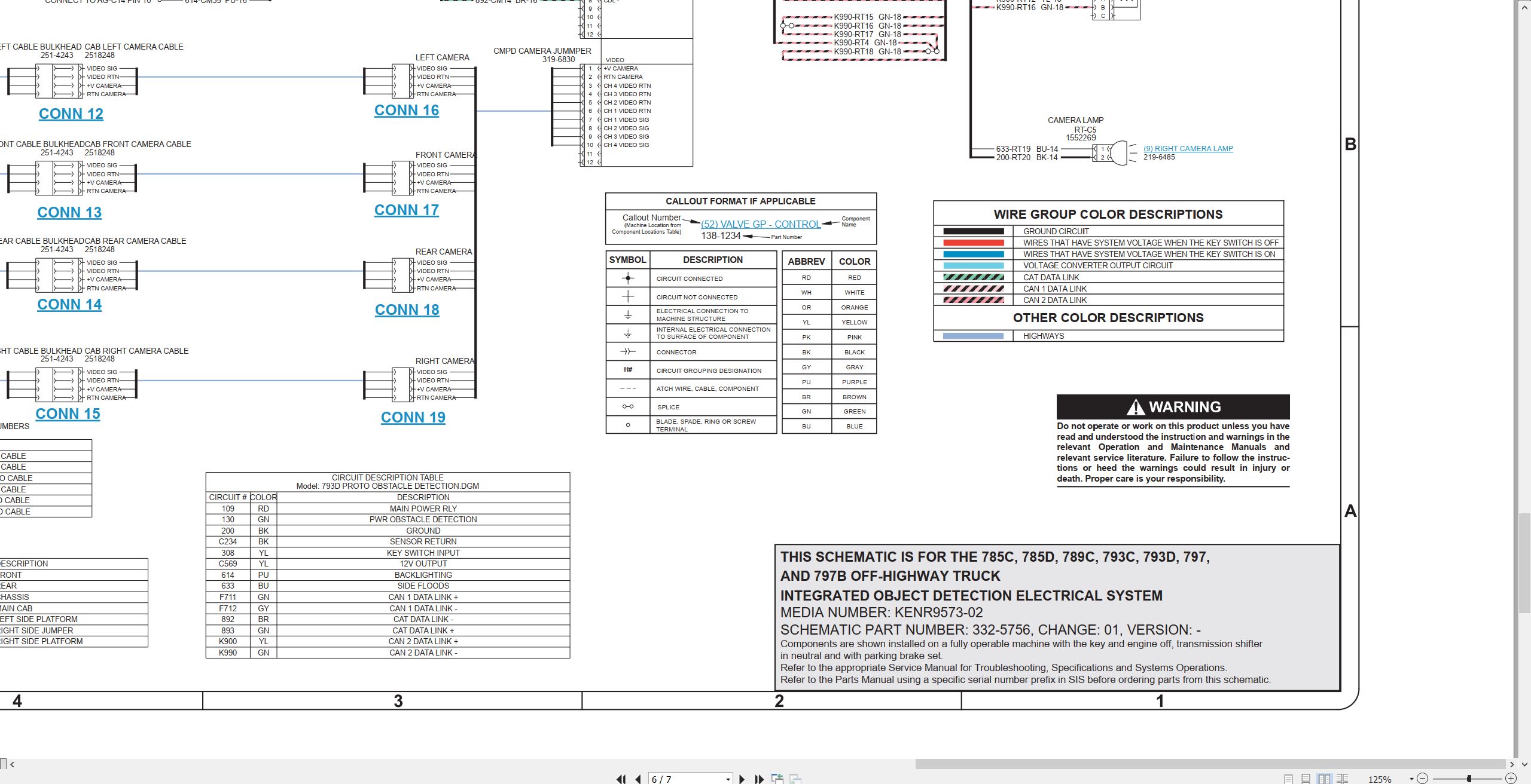 CAT Off Highway Truck 793C Electrical Hydraulic Schematic (2)