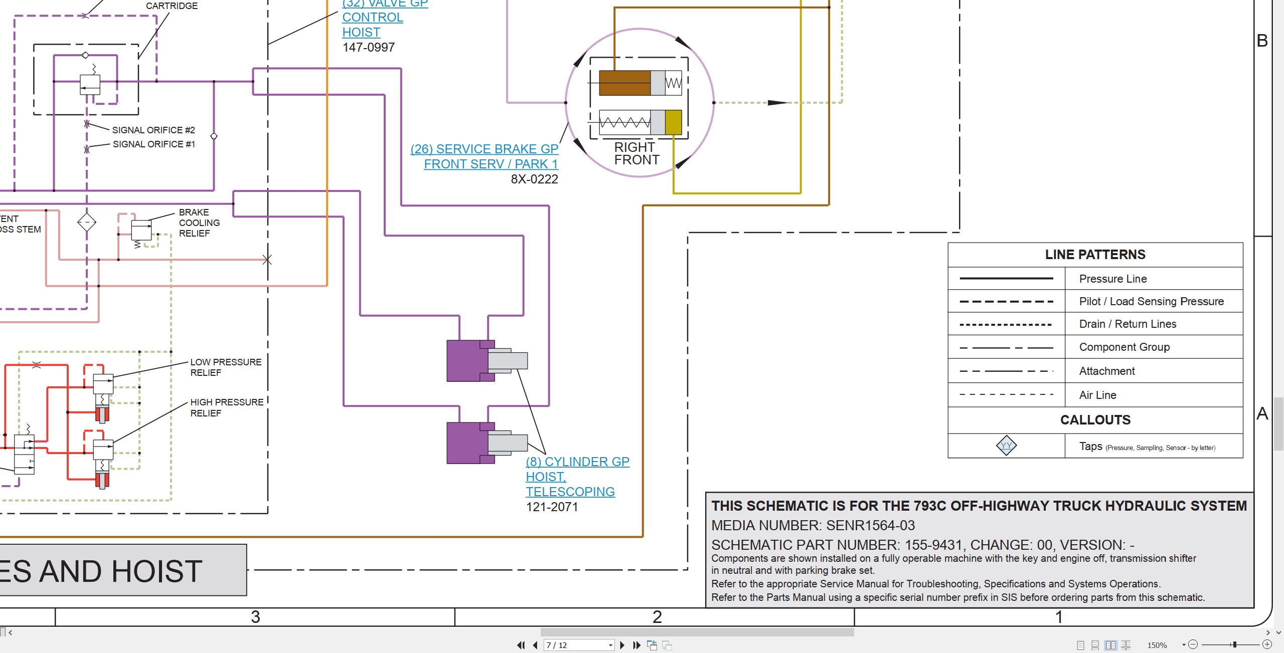 CAT Off Highway Truck 793C Electrical Hydraulic Schematic (3)