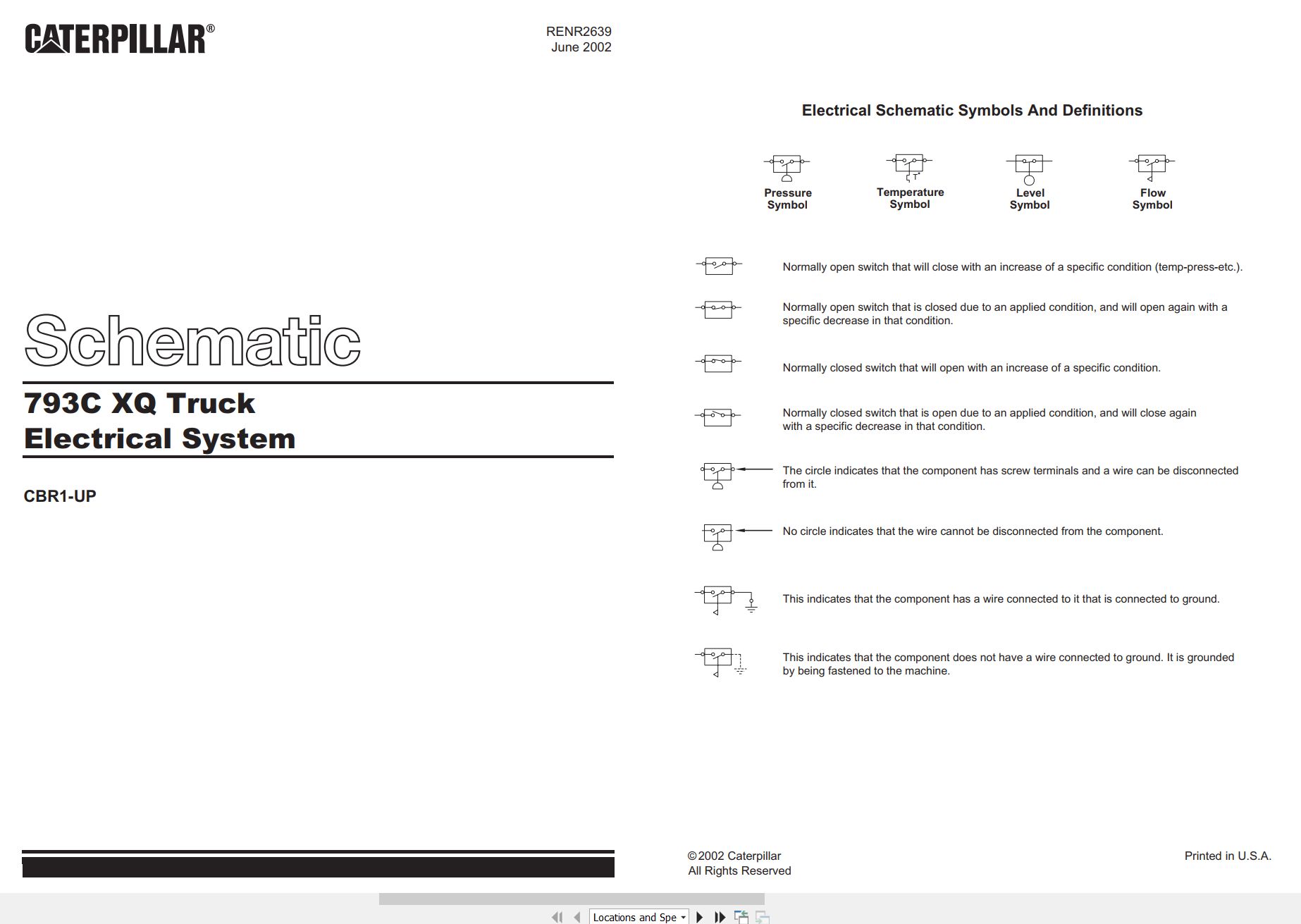 CAT Off Highway Truck 793C XQ Electrical Hydraulic Schematic (1)