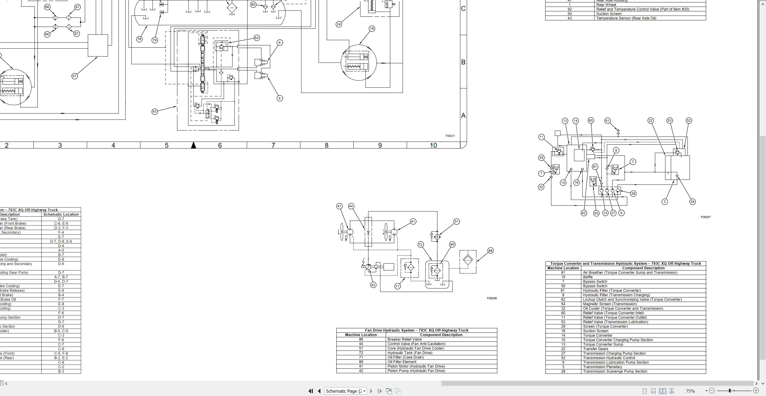 CAT Off Highway Truck 793C XQ Electrical Hydraulic Schematic (3)