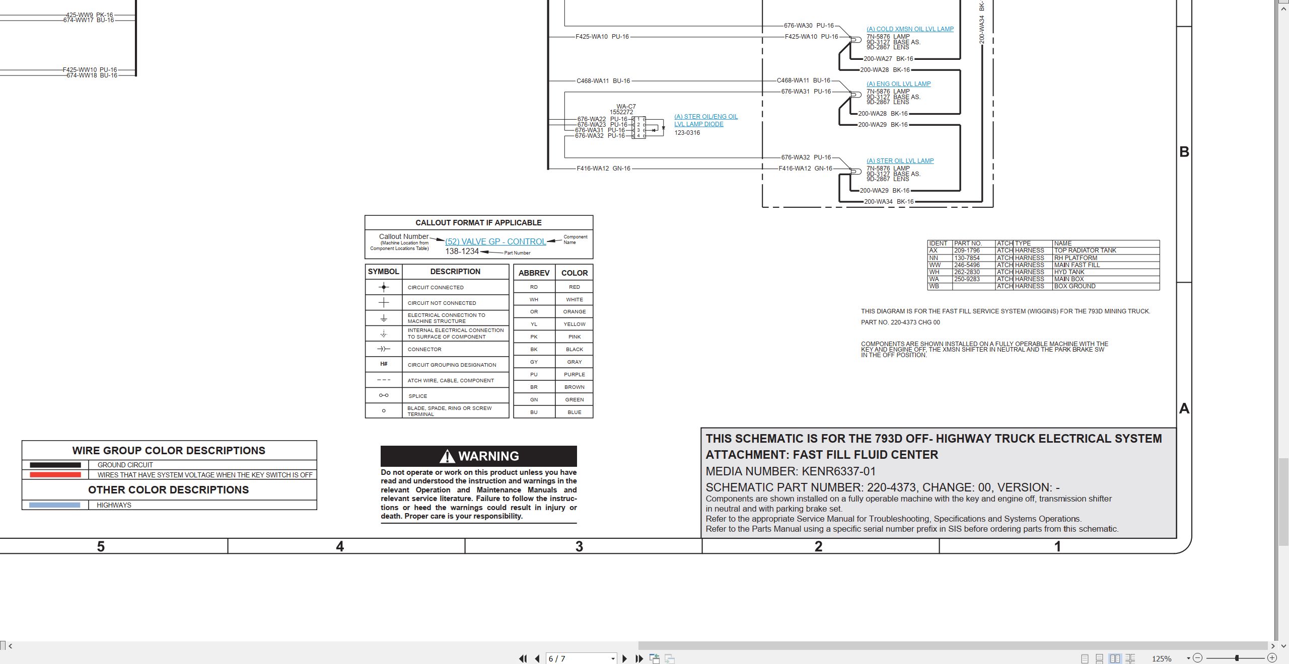 CAT Off Highway Truck 793D Electrical Hydraulic Schematic (2)