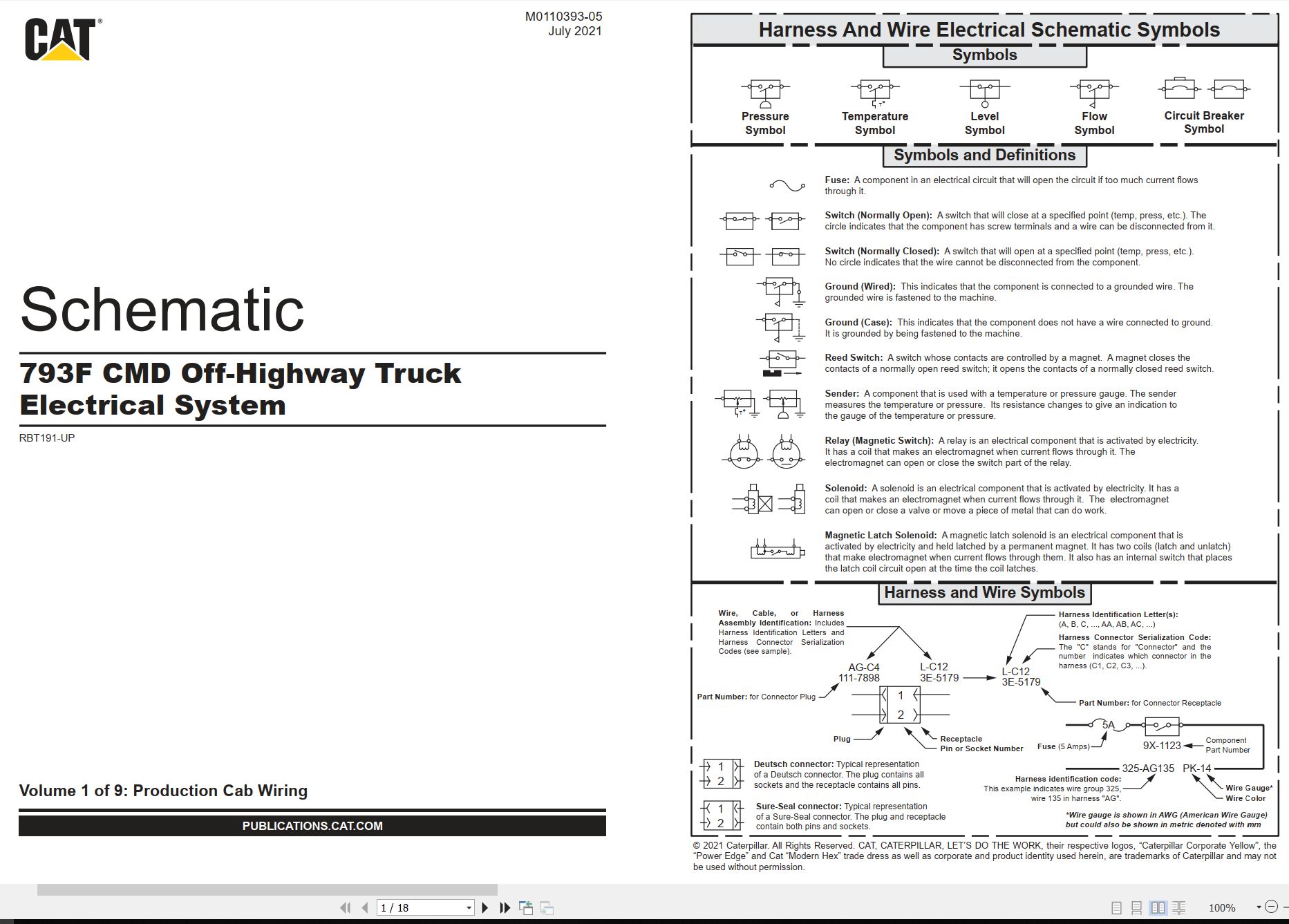 CAT Off Highway Truck 793F CMD Electrical Hydraulic Schematic (1)