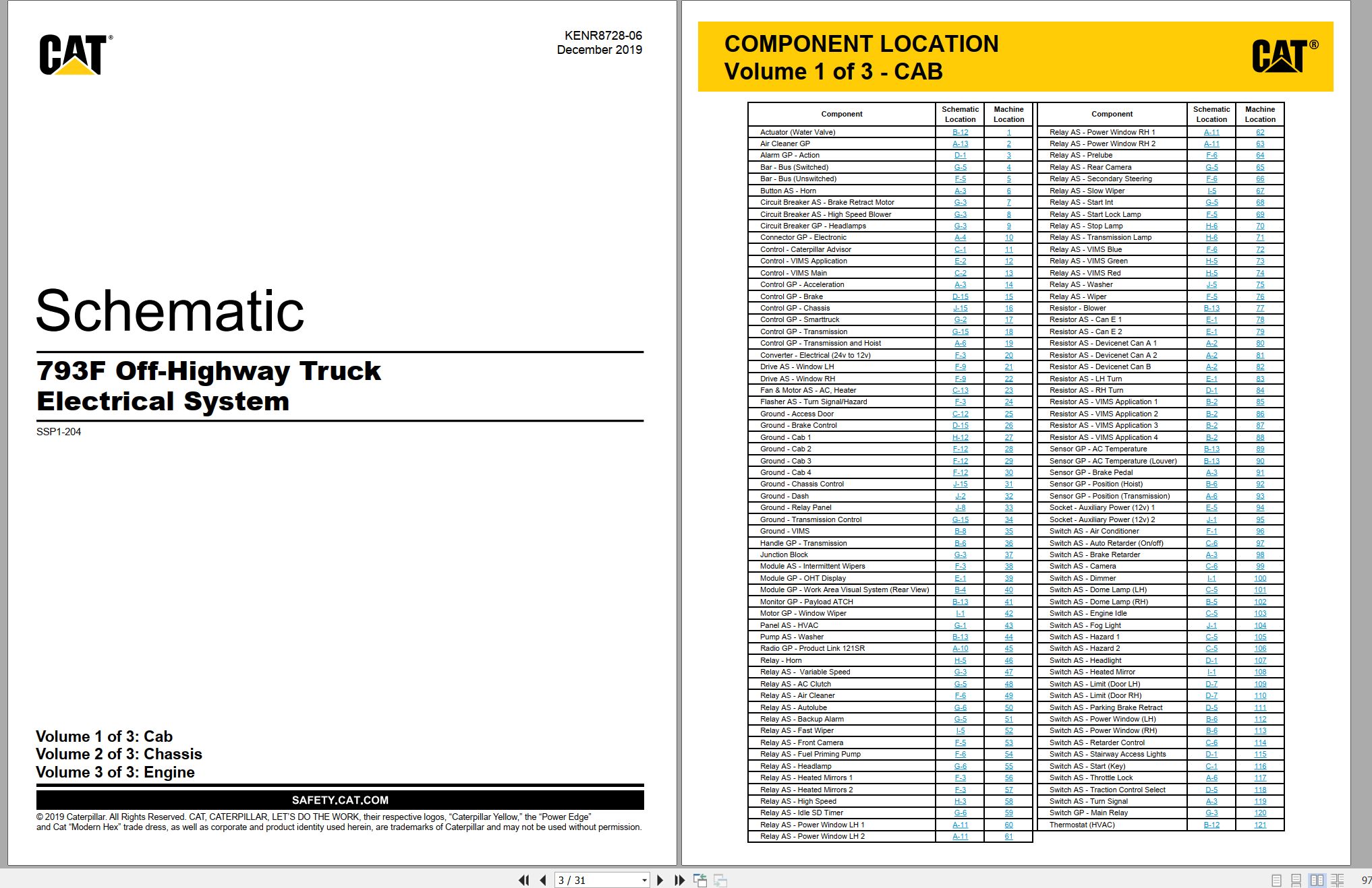 CAT Off Highway Truck 793F Electrical Hydraulic Schematic (1)