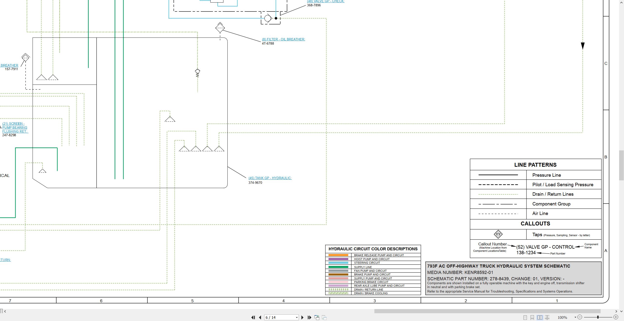 CAT Off Highway Truck 793F Electrical Hydraulic Schematic (3)