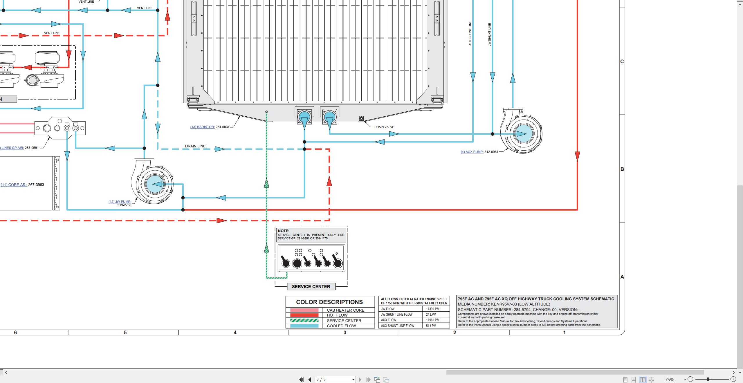 CAT Off Highway Truck 795F AC Electrical Hydraulic Schematic (4)