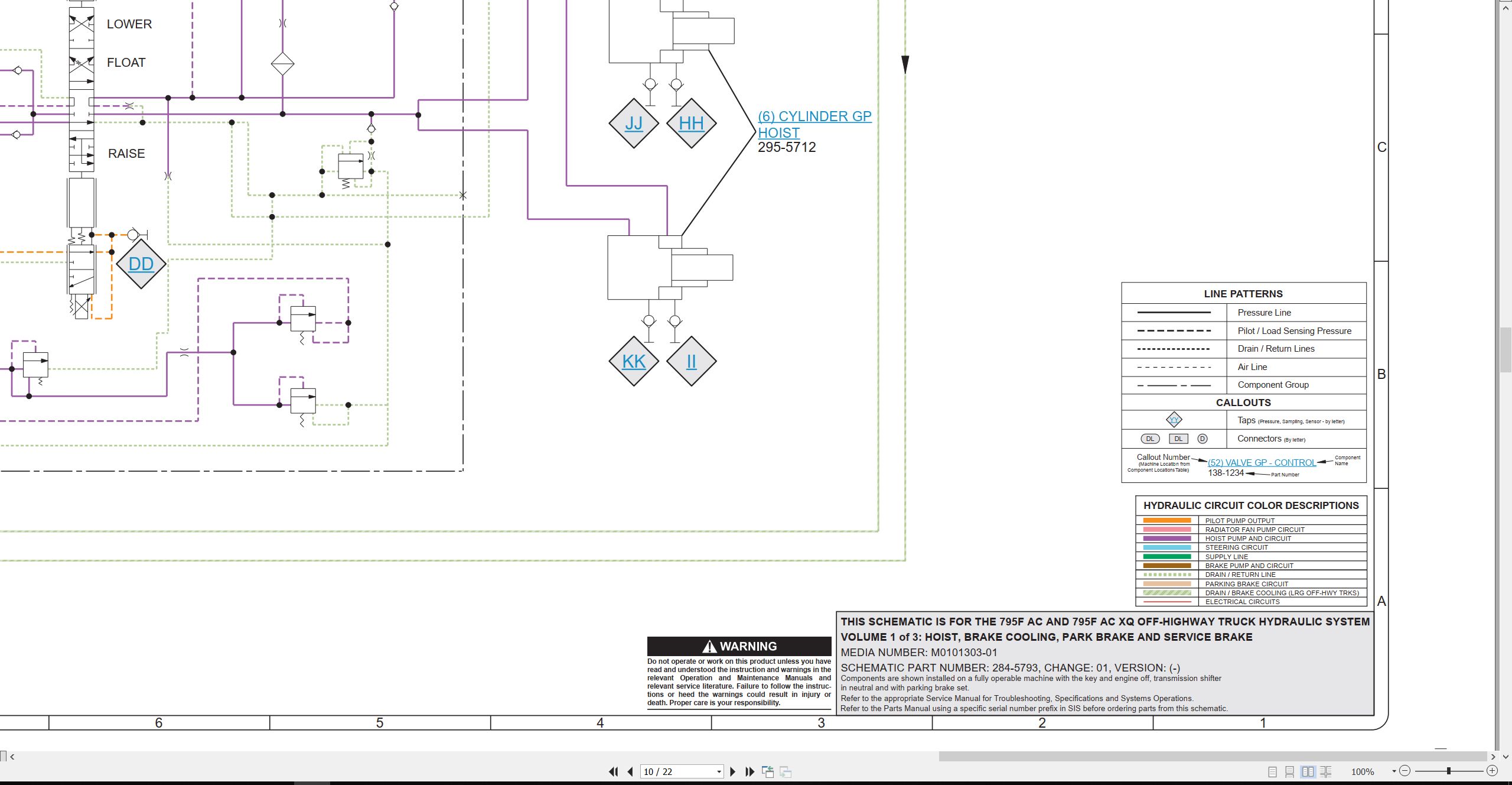 CAT Off Highway Truck 795F AC XQ Electrical Hydraulic Schematic (3)