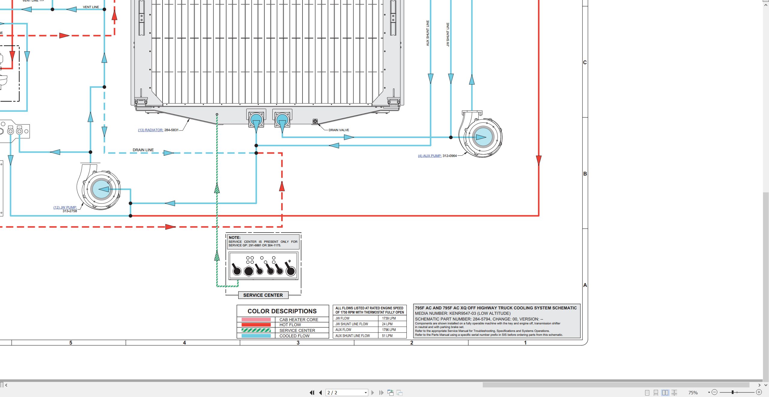 CAT Off Highway Truck 795F AC XQ Electrical Hydraulic Schematic (4)