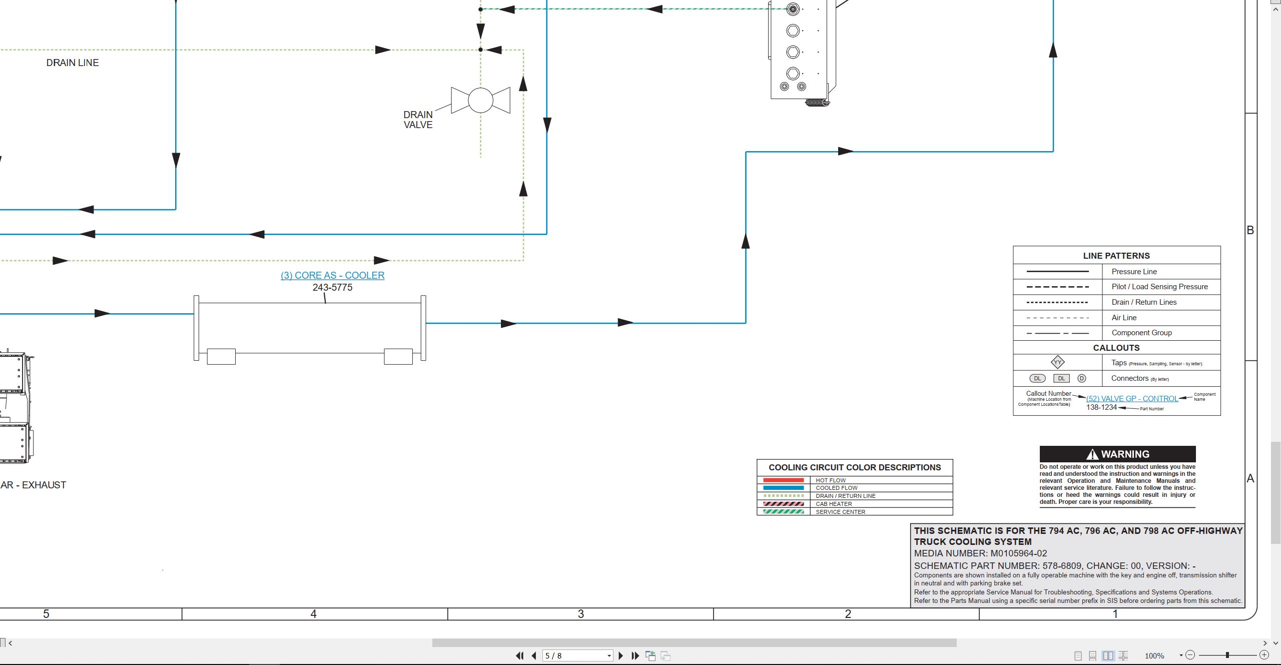 CAT Off Highway Truck 796 AC Electrical Hydraulic Schematic (4)