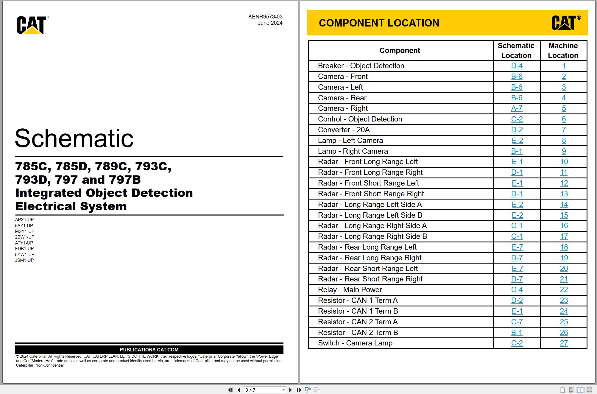 CAT Off Highway Truck 797 Electrical Hydraulic Schematic (1)