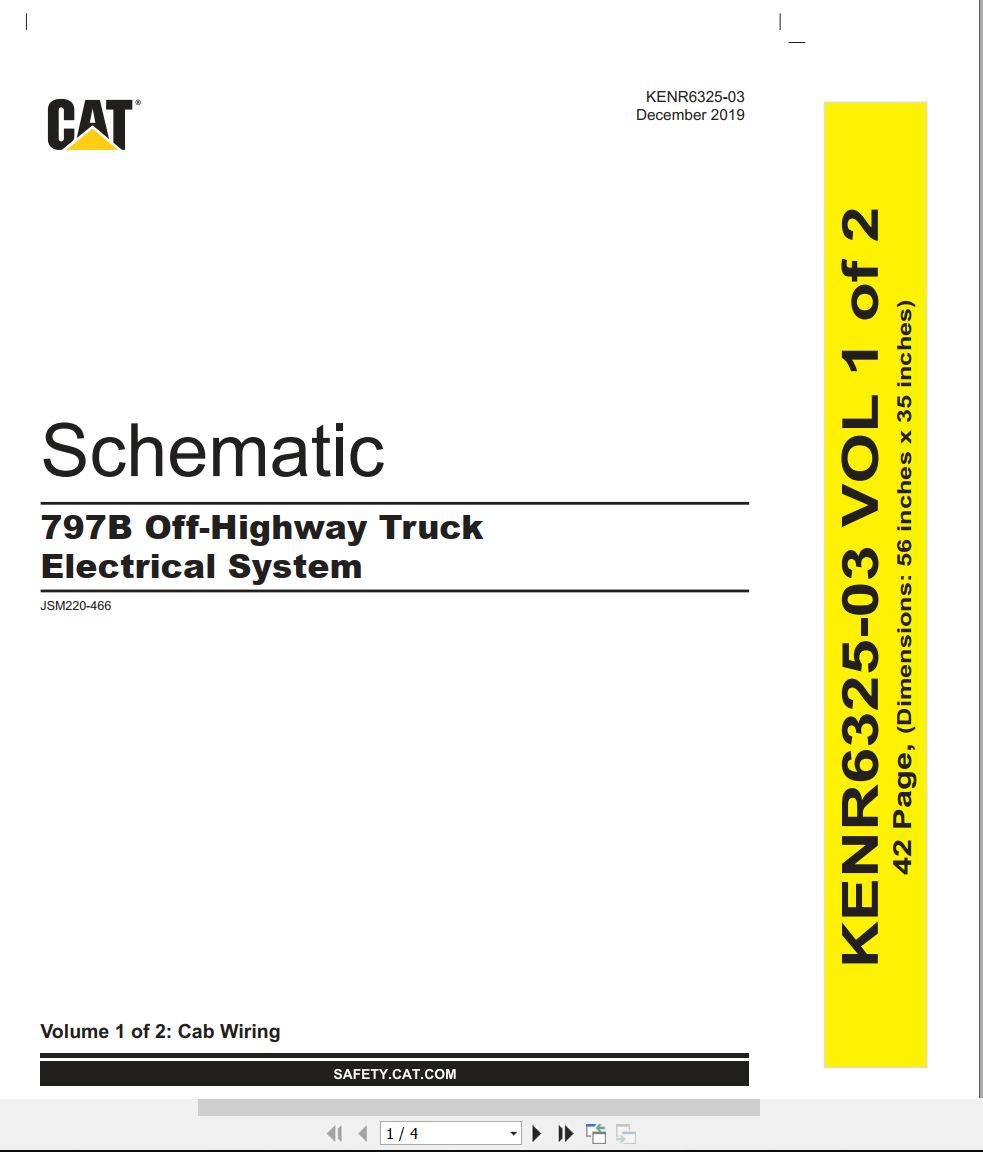 CAT Off Highway Truck 797B Electrical Hydraulic Schematic (1)
