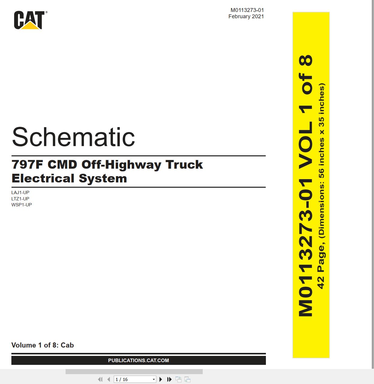 CAT Off Highway Truck 797F CMD Electrical Hydraulic Schematic (1)