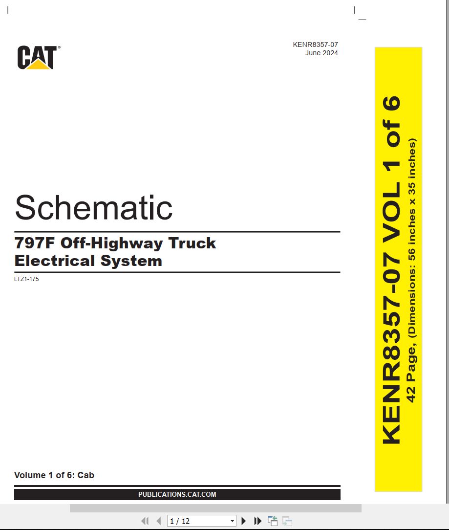 CAT Off Highway Truck 797F Electrical Hydraulic Schematic (1)