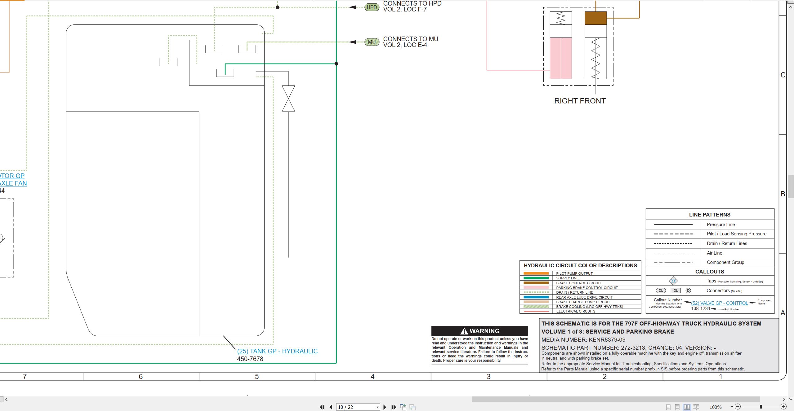 CAT Off Highway Truck 797F Electrical Hydraulic Schematic (3)