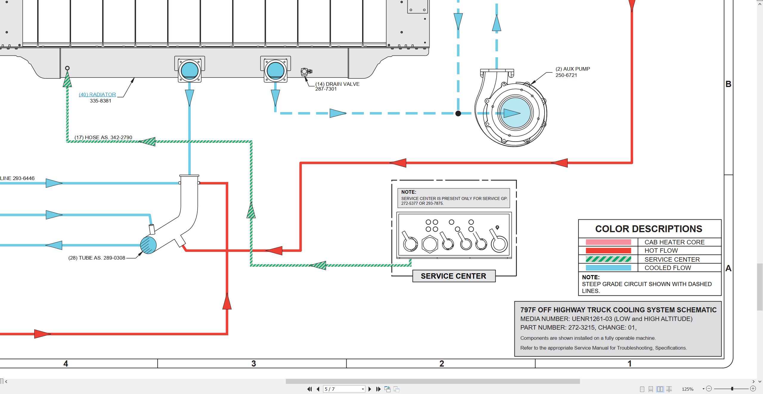 CAT Off Highway Truck 797F Electrical Hydraulic Schematic (4)
