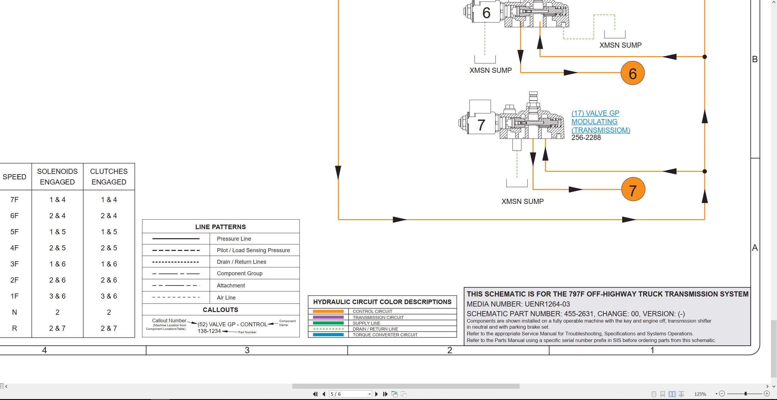 CAT Off Highway Truck 797F Electrical Hydraulic Schematic (5)