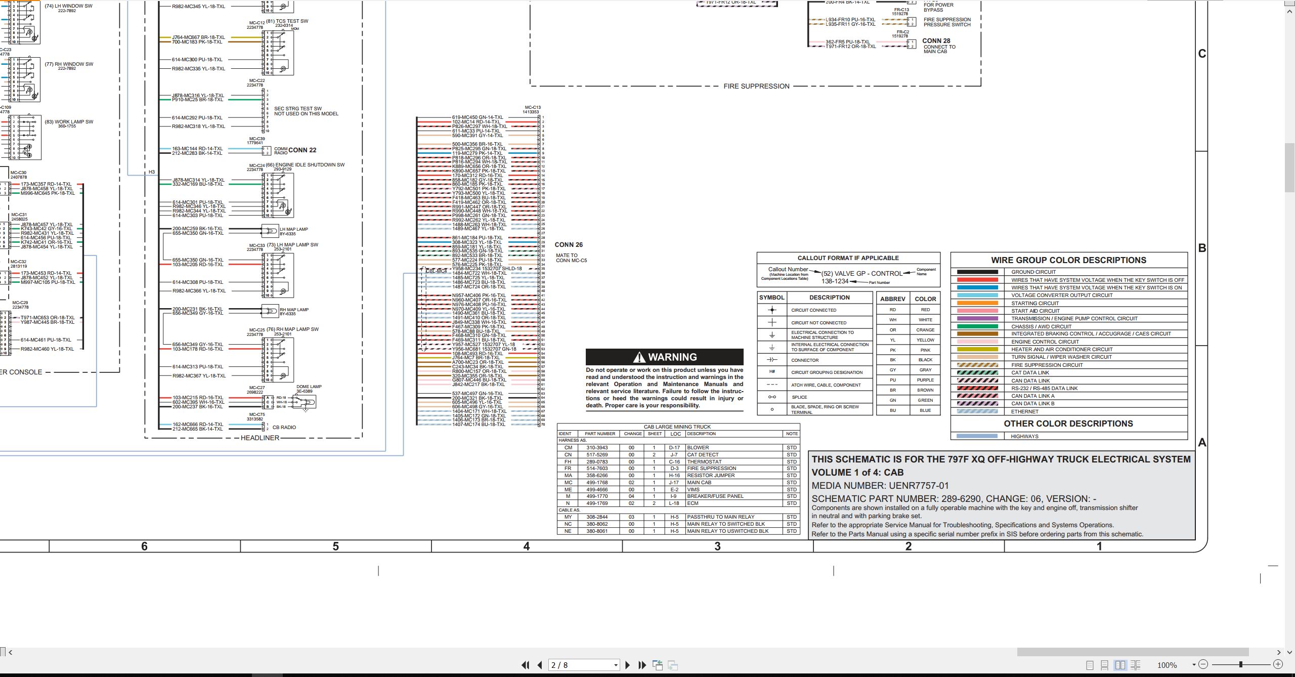 CAT Off Highway Truck 797F XQ Electrical Schematic (2)