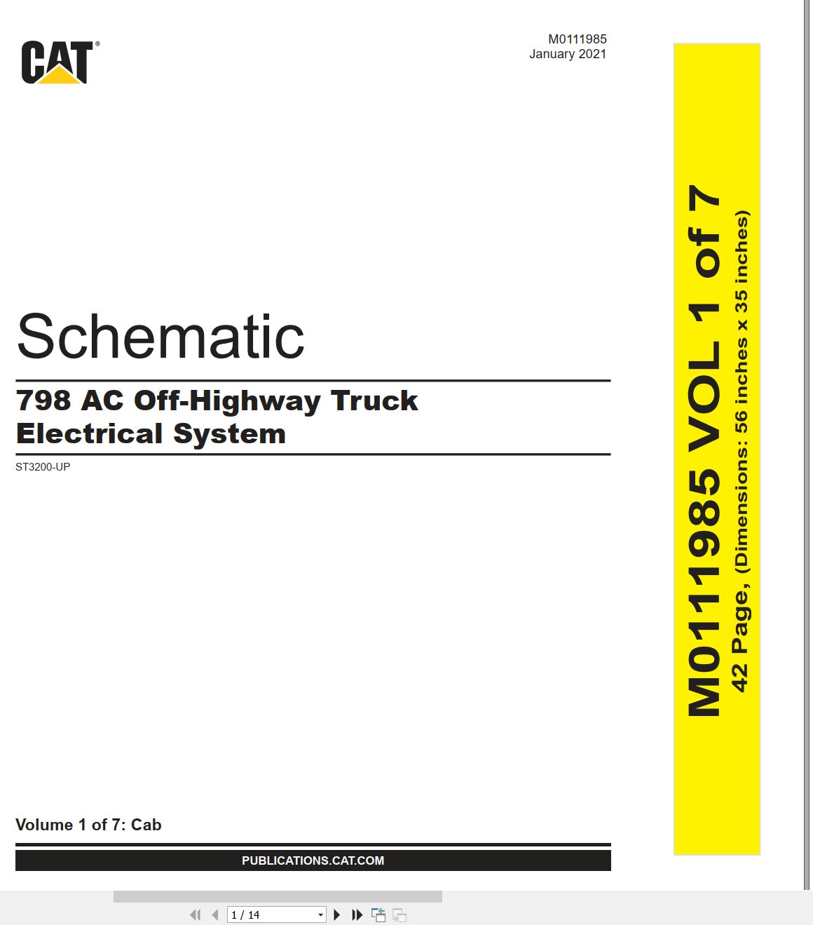 CAT Off Highway Truck 798 AC Electrical Hydraulic Schematic (1)