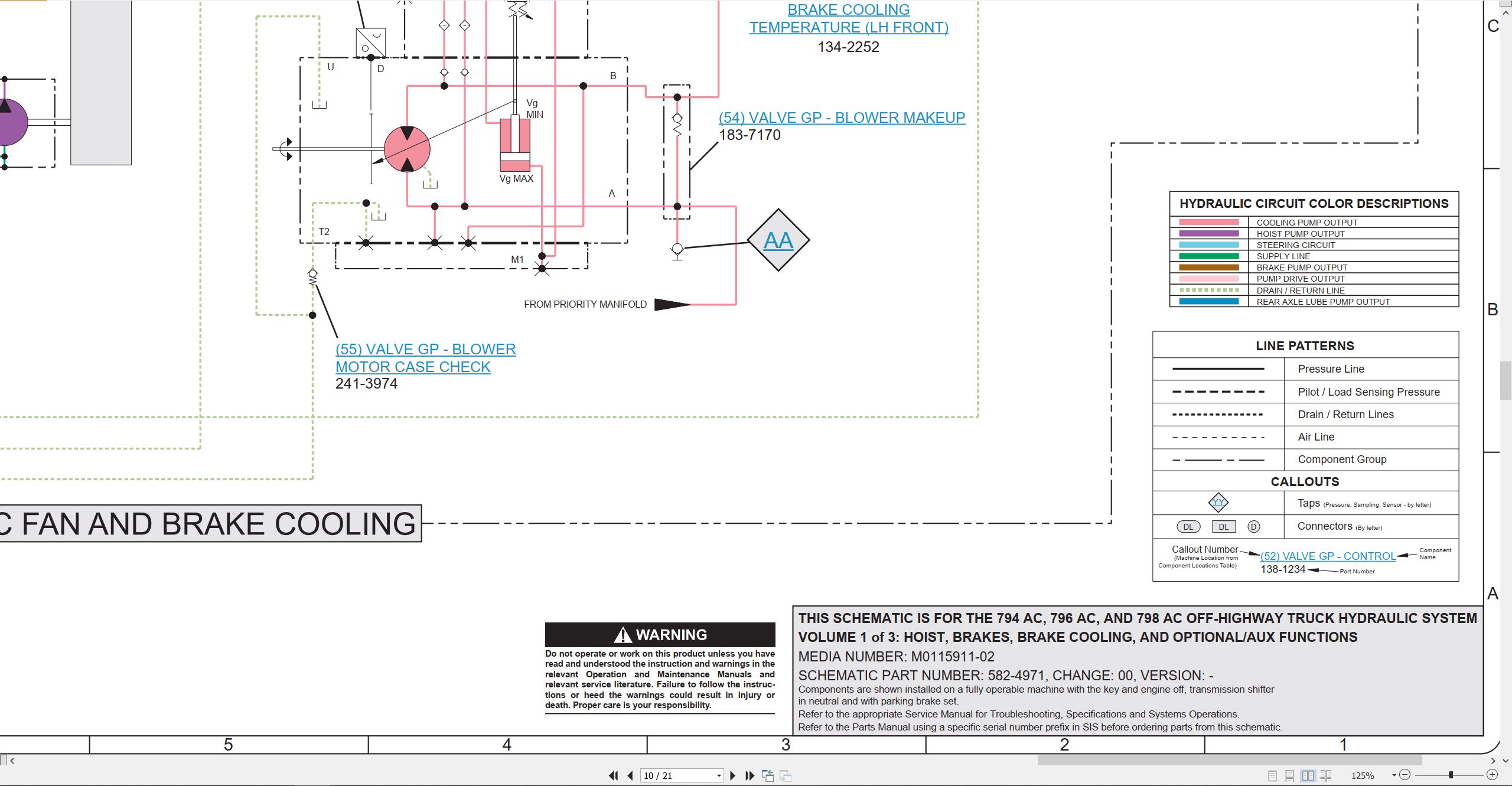 CAT Off Highway Truck 798 AC Electrical Hydraulic Schematic (3)
