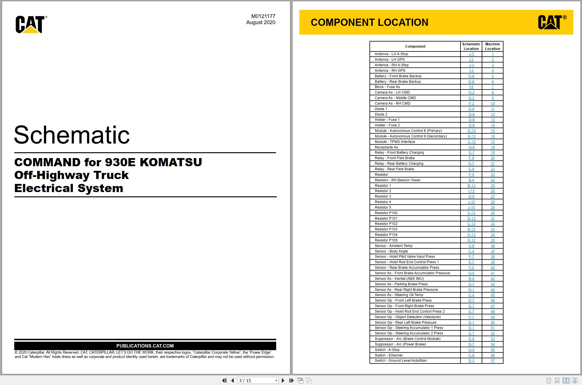 CAT Off Highway Truck 930E Electrical Hydraulic Schematic (1)