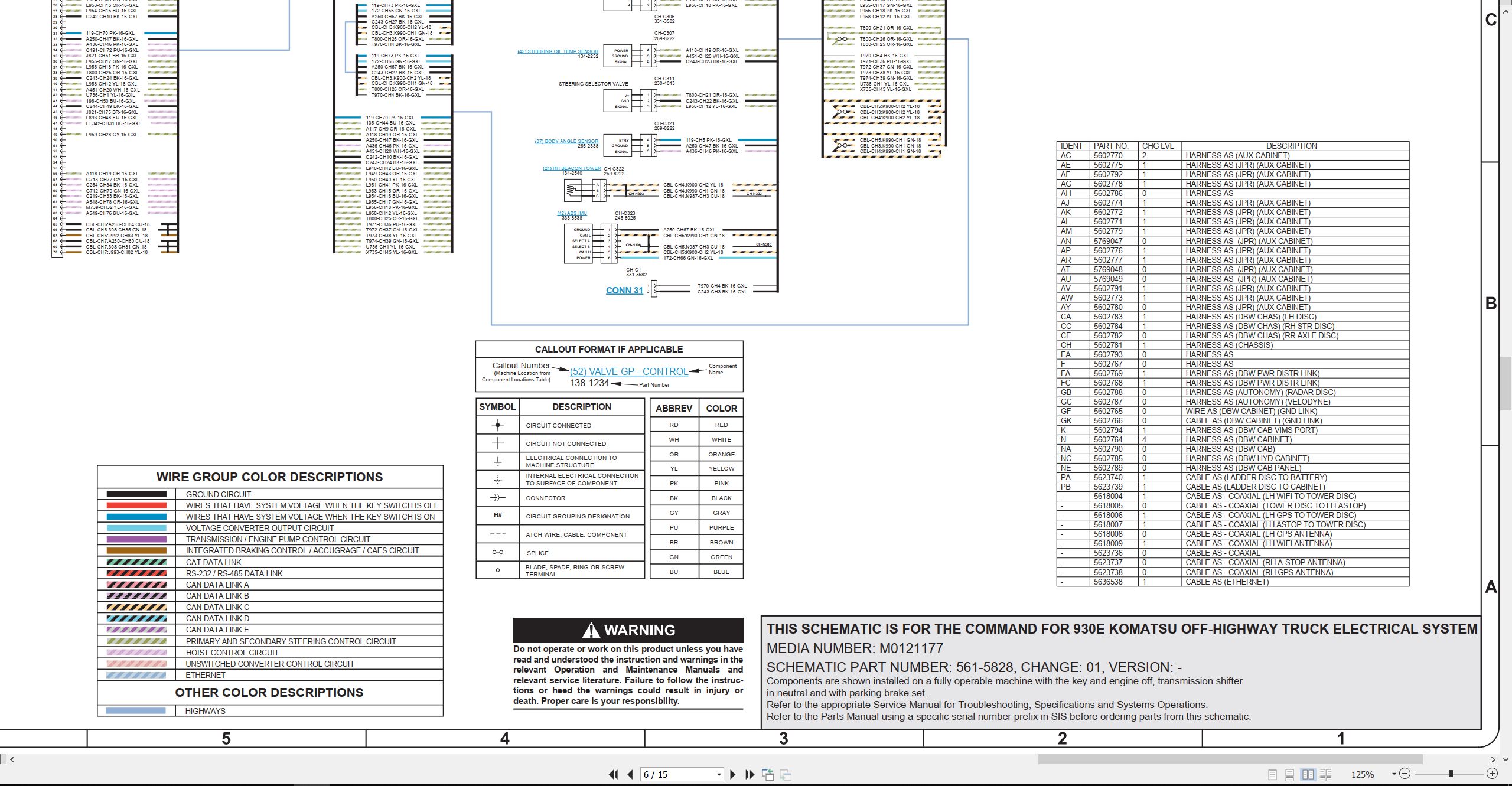 CAT Off Highway Truck 930E Electrical Hydraulic Schematic (2)