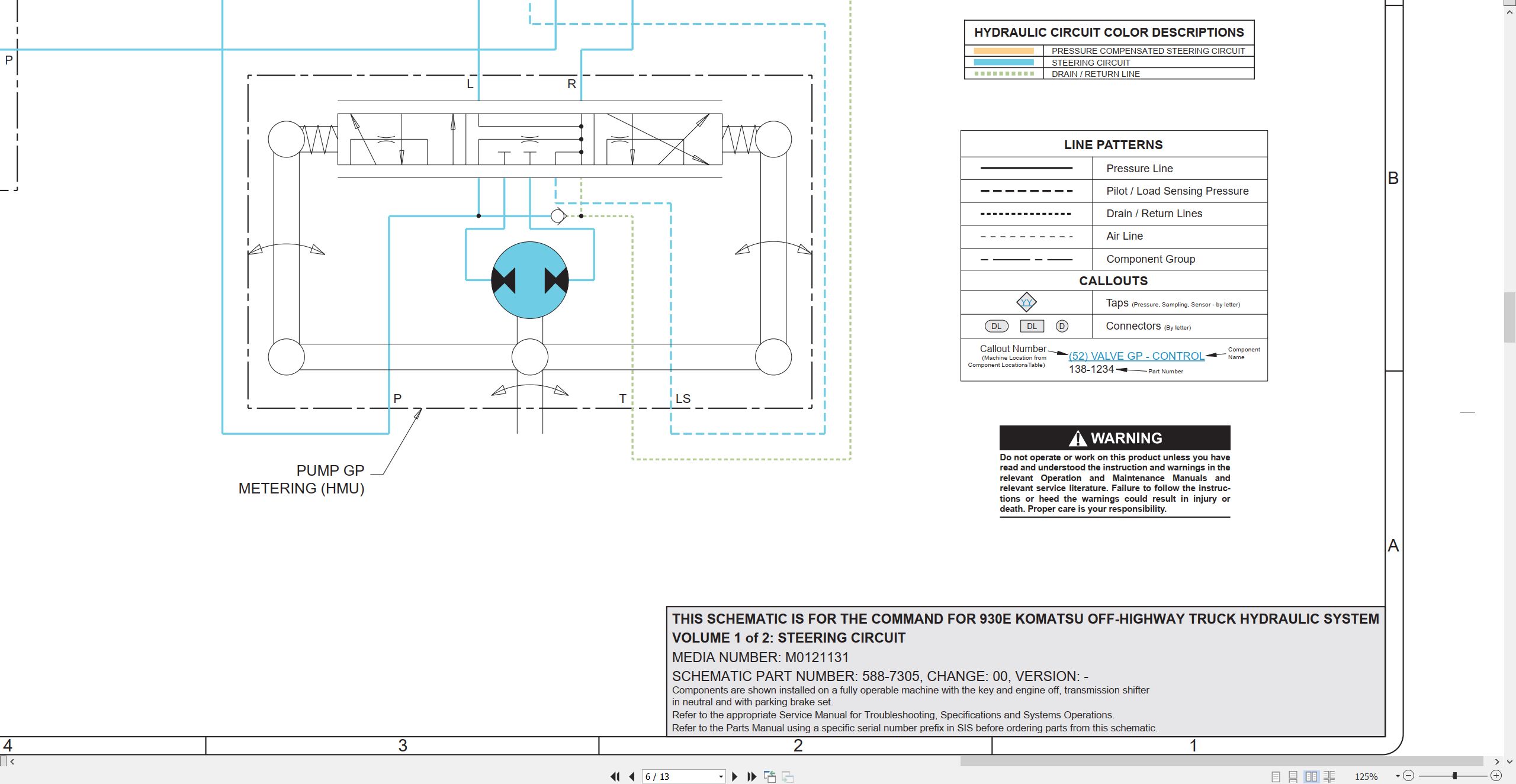 CAT Off Highway Truck 930E Electrical Hydraulic Schematic (3)