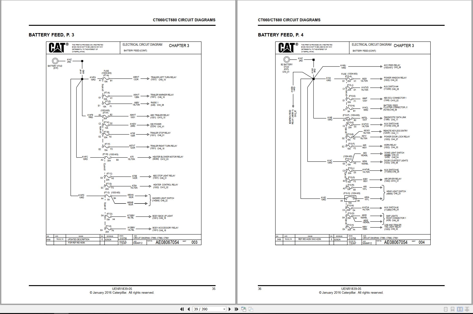 CAT On Highway Truck CT660 Electrical Schematic (2)