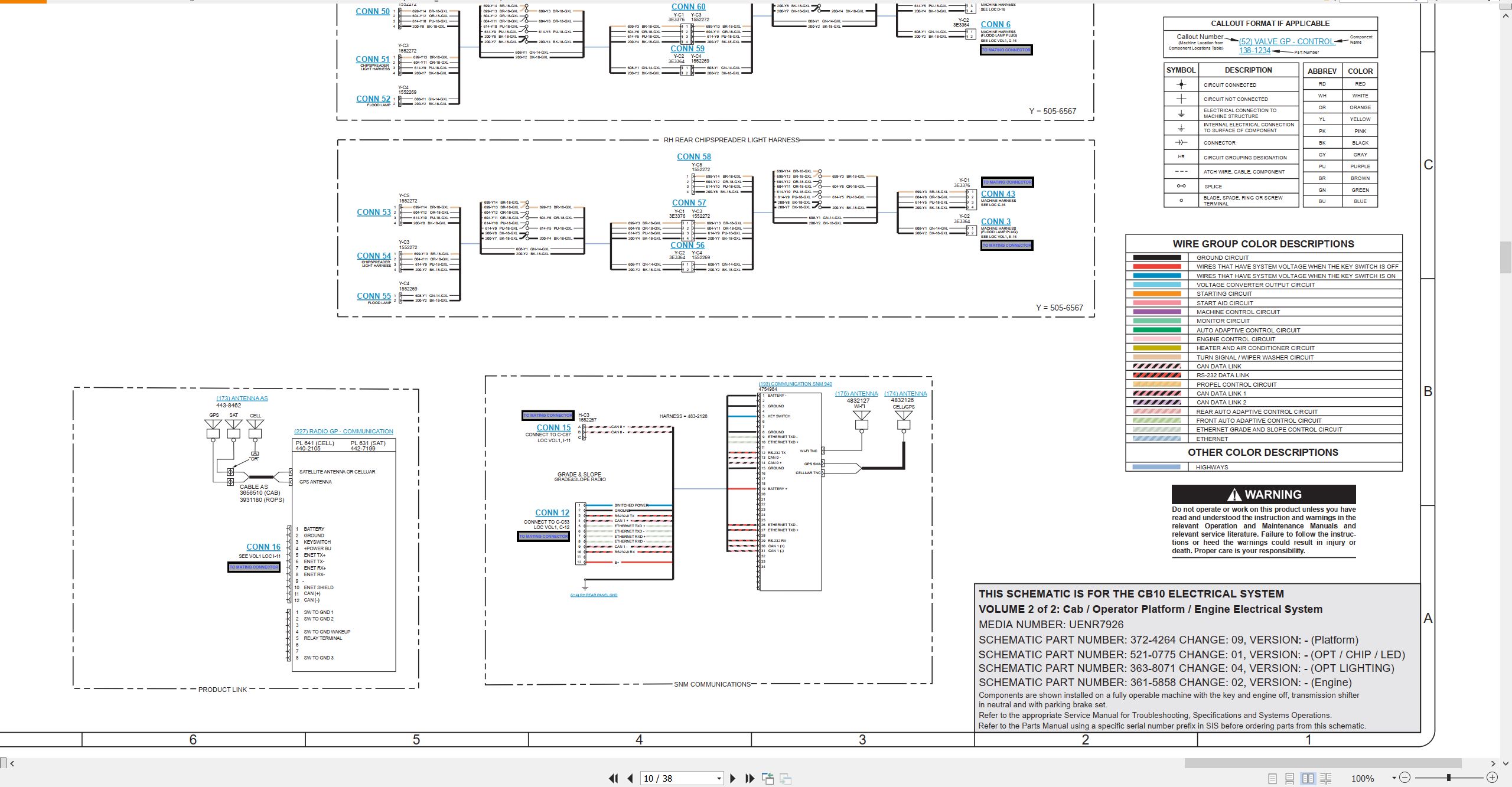 CAT Paving Compactor CCS7 Electrical Hydraulic Schematic (2)