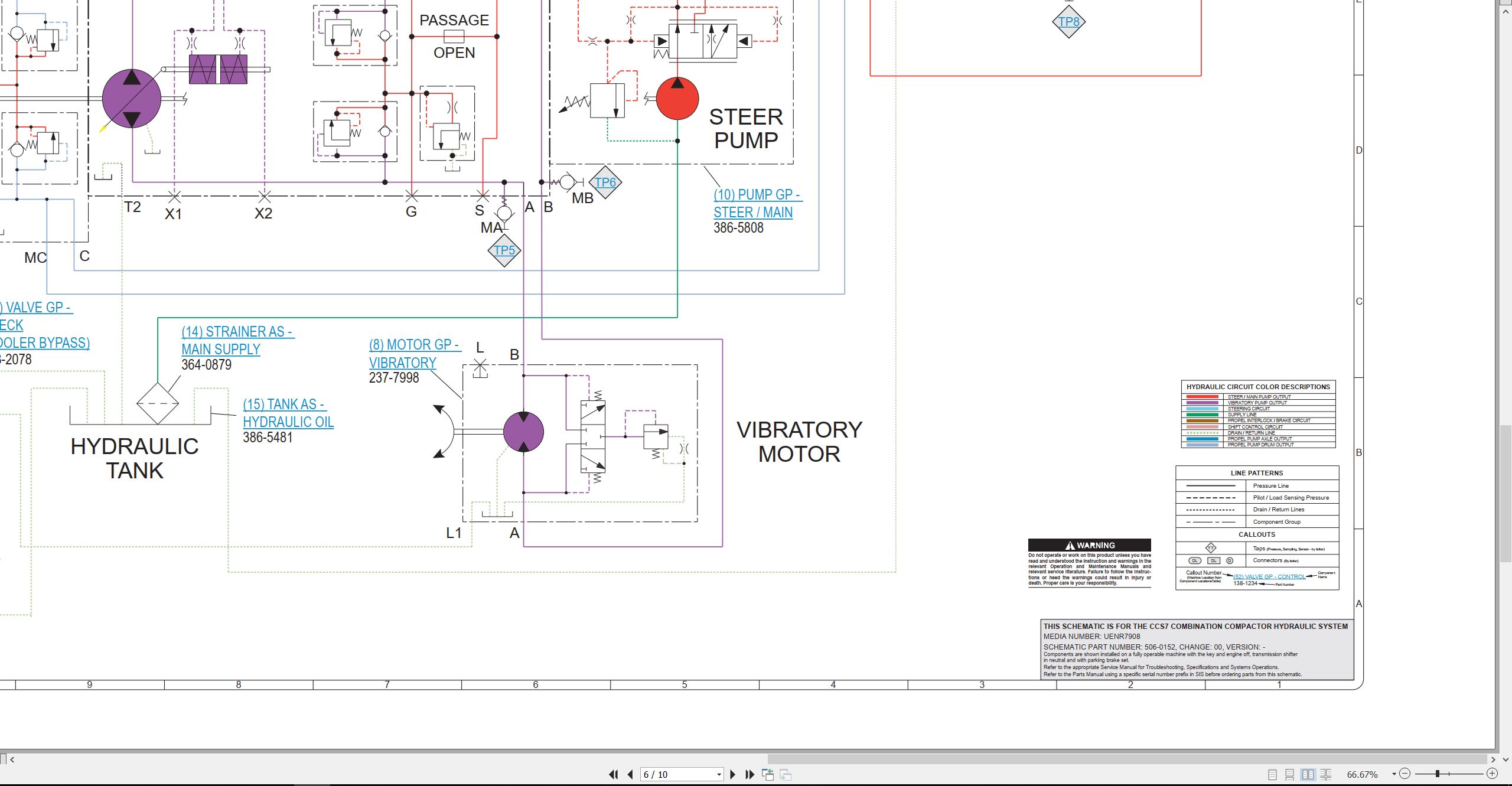 CAT Paving Compactor CCS7 Electrical Hydraulic Schematic (3)