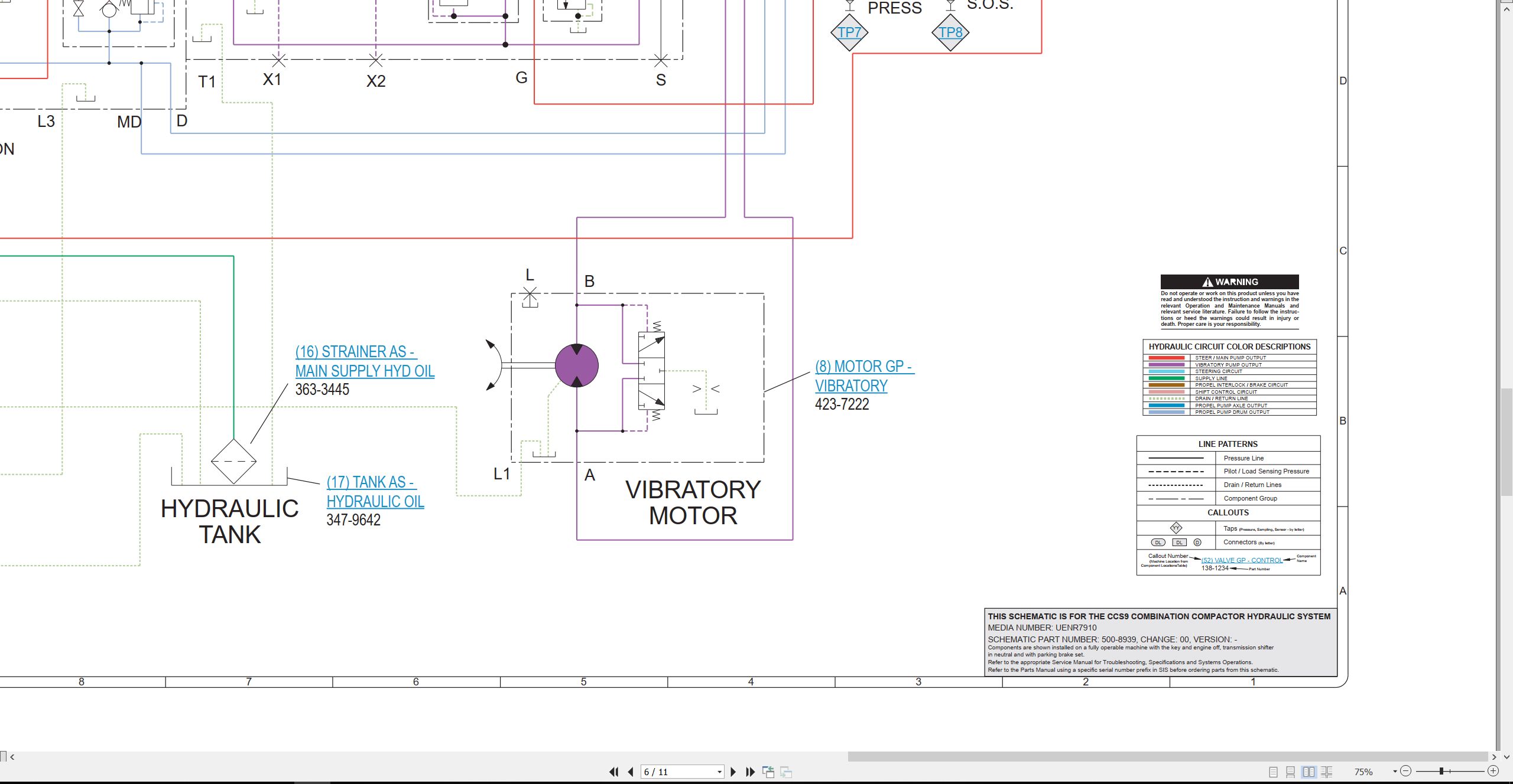 CAT Paving Compactor CCS9 Electrical Hydraulic Schematic (3)
