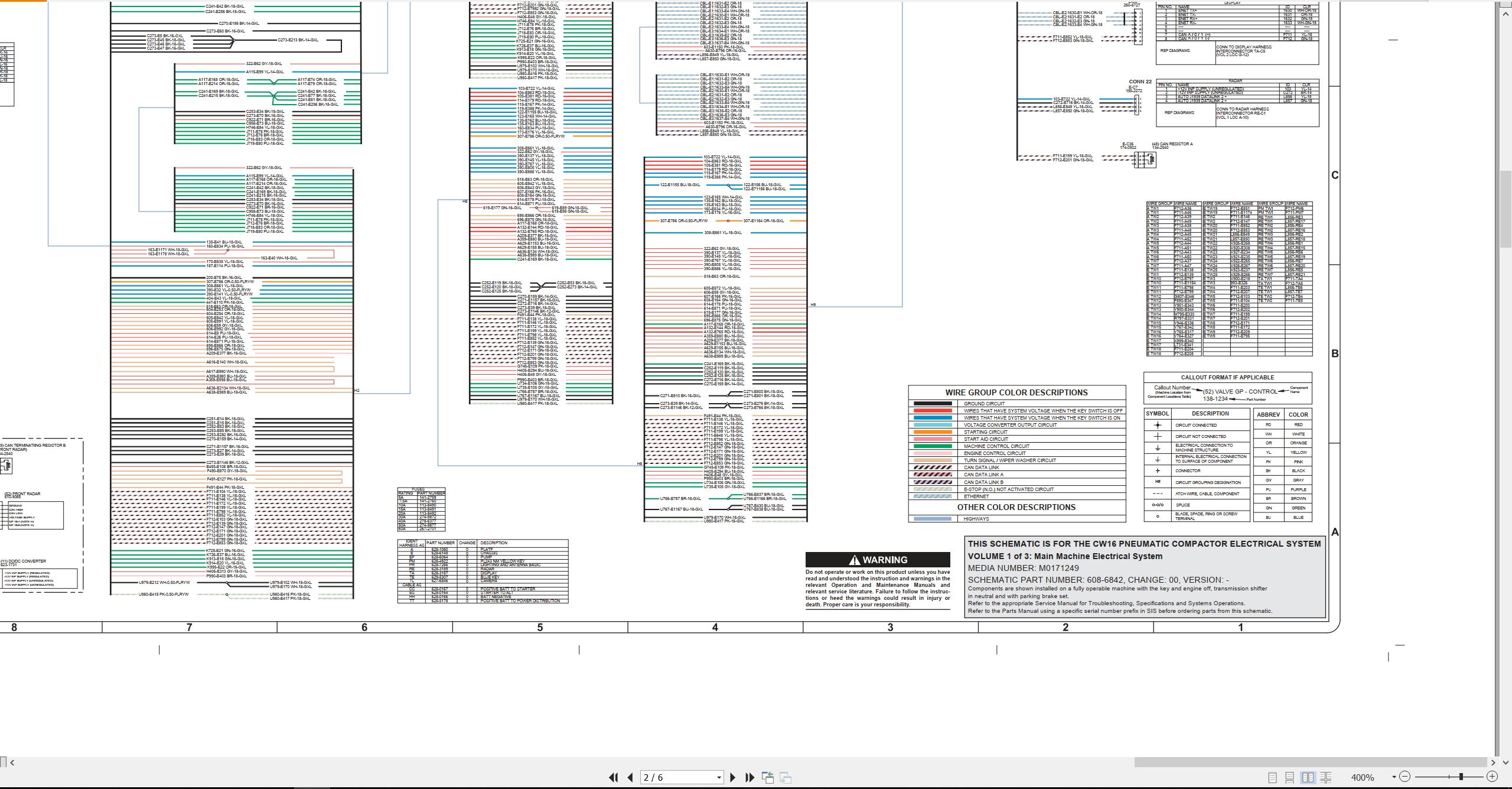 CAT Paving Compactor CW16 Electrical Hydraulic Schematic (2)