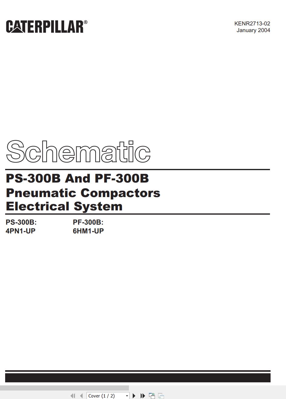 CAT Paving Compactor PF 300B Electrical Hydraulic Schematic (2)