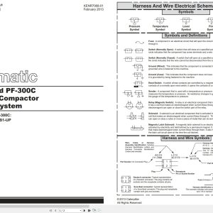 CAT Paving Compactor PF 300C Electrical Hydraulic Schematic (1)