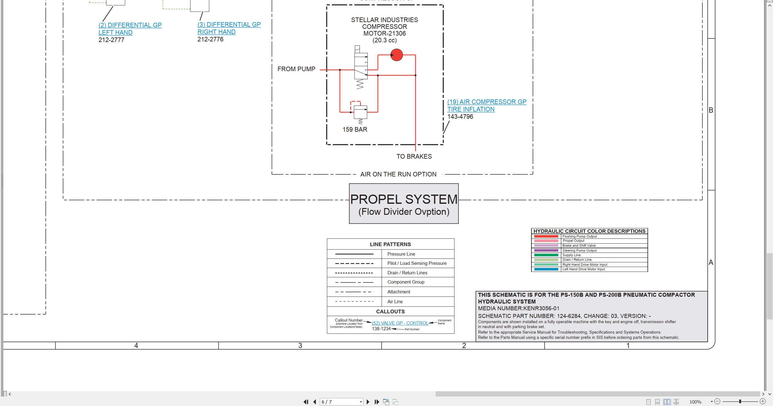 CAT Paving Compactor PS 150B Electrical Hydraulic Schematic (2)