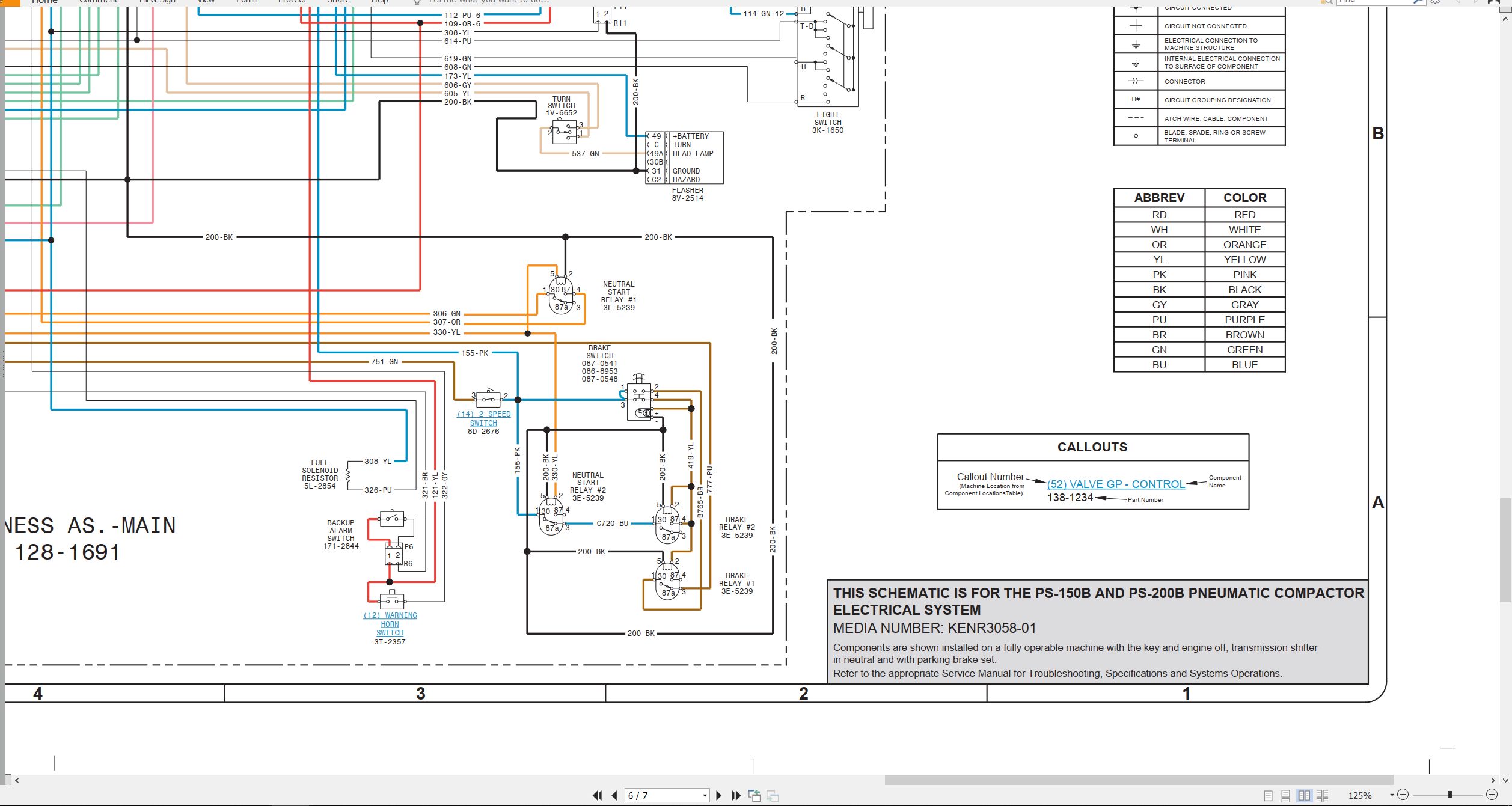 CAT Paving Compactor PS 150B Electrical Hydraulic Schematic (3)