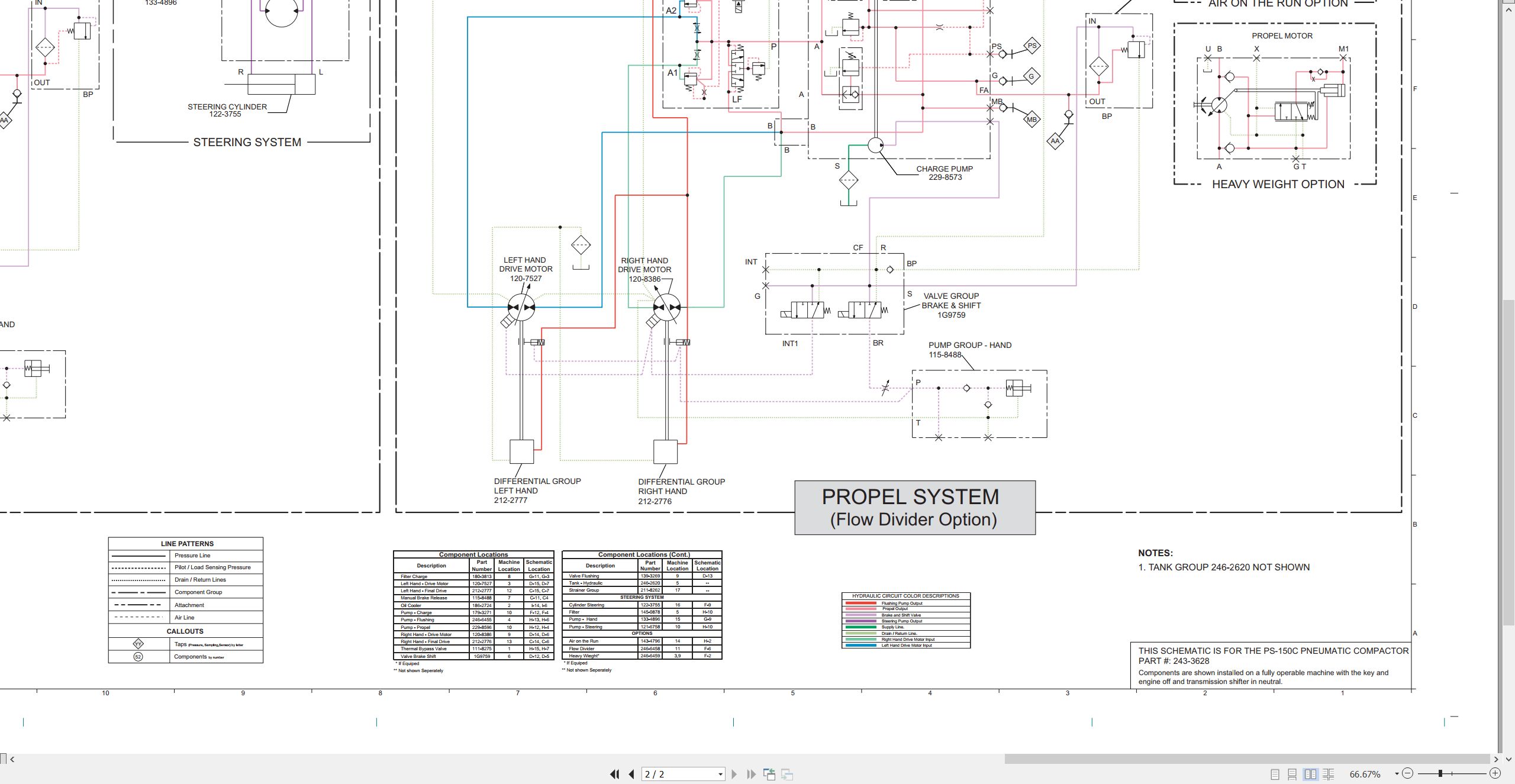 CAT Paving Compactor PS 150C Electrical Hydraulic Schematic (3)