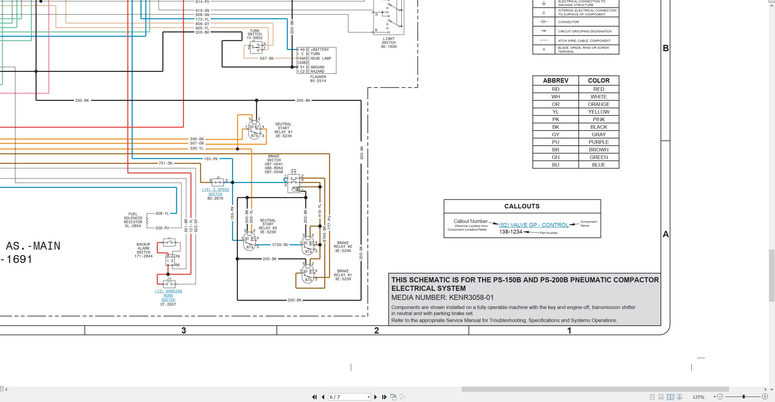 CAT Paving Compactor PS 200B Electrical Hydraulic Schematic (2)