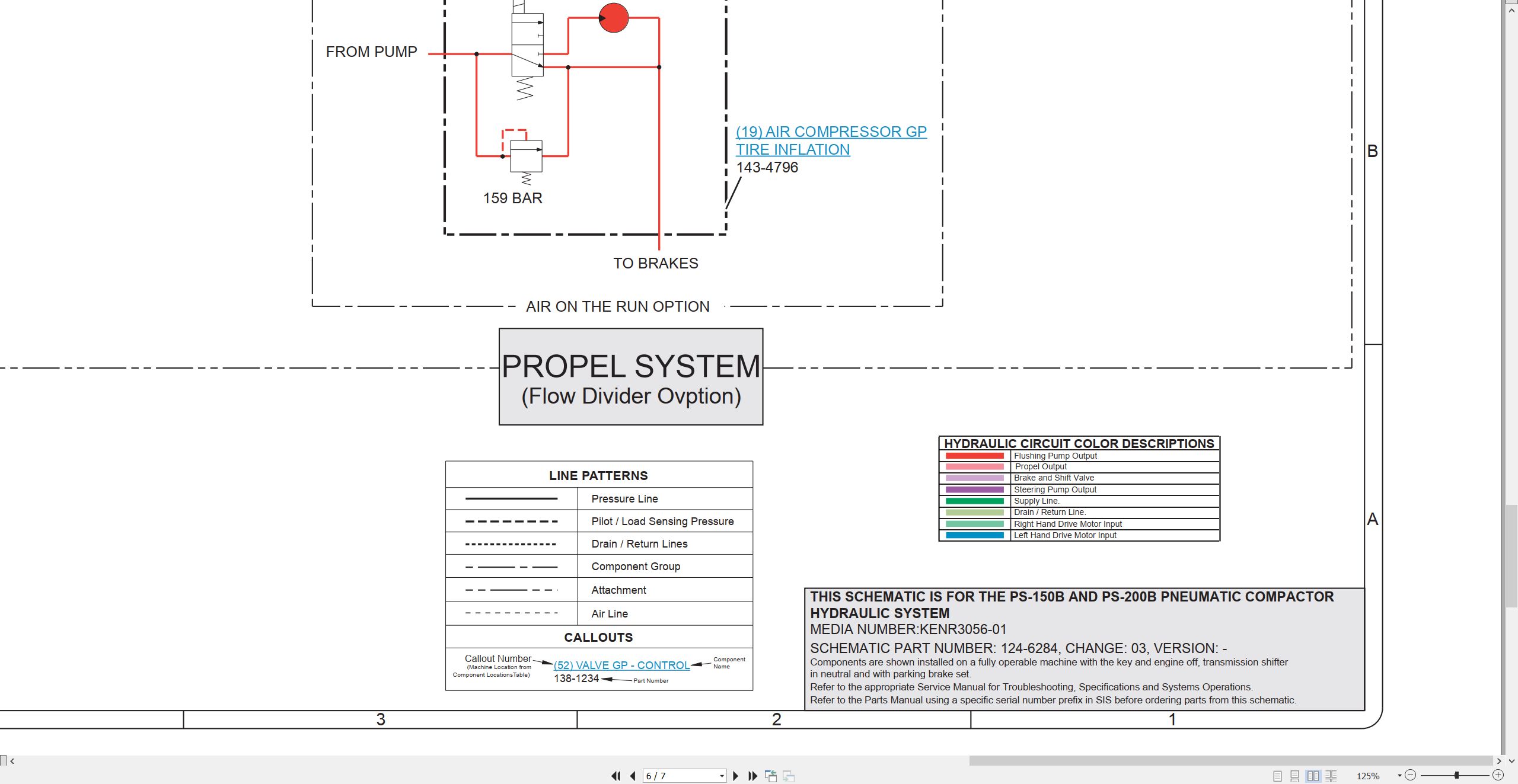 CAT Paving Compactor PS 200B Electrical Hydraulic Schematic (3)