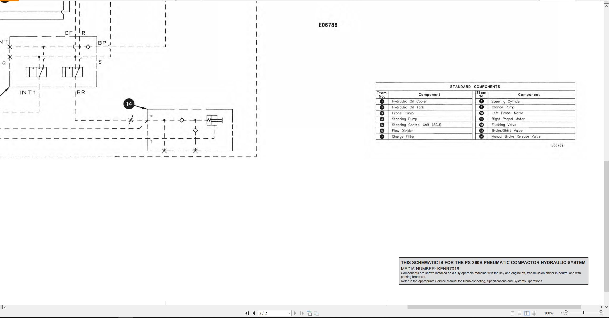 CAT Paving Compactor PS 360B Electrical Hydraulic Schematic (3)