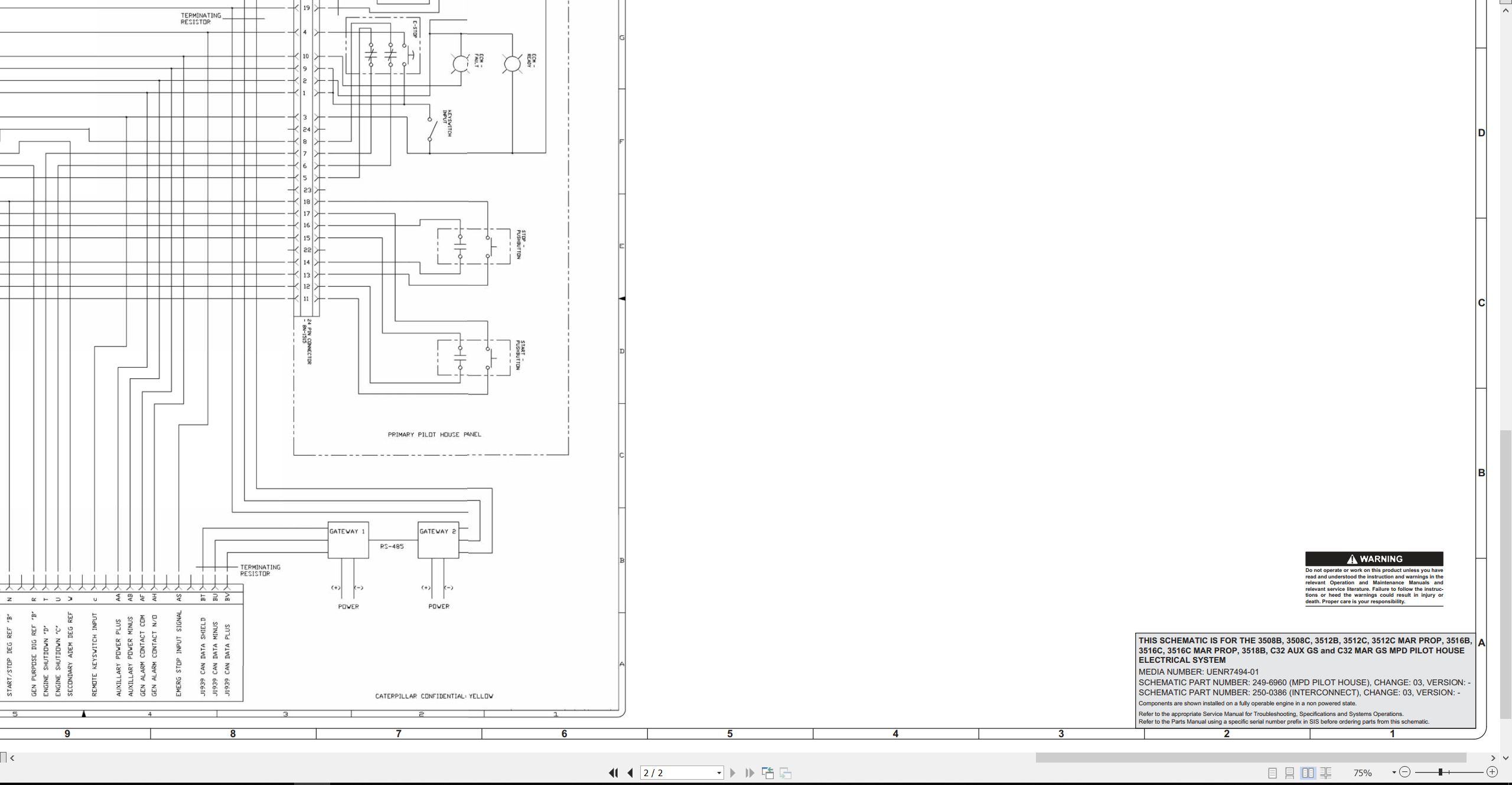 CAT Petroleum Products 3508C Electrical Schematic (2)