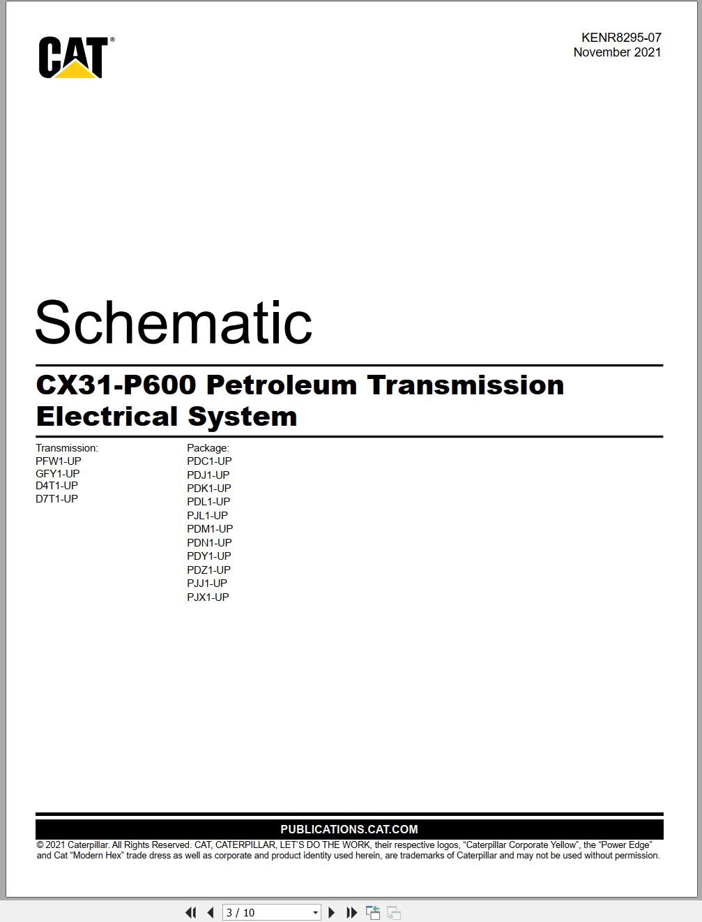 CAT Petroleum Products CX31 P600 Electrical Schematic (1)
