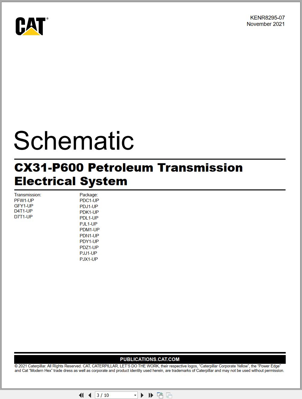 CAT Petroleum Products CX35 P800 Electrical Schematic (1)