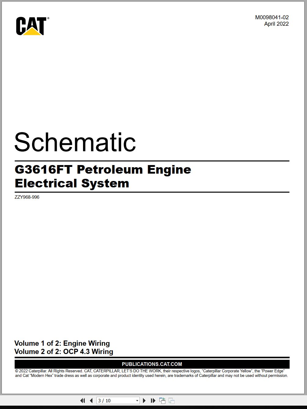 CAT Petroleum Products G3616FT Electrical Schematic (1)