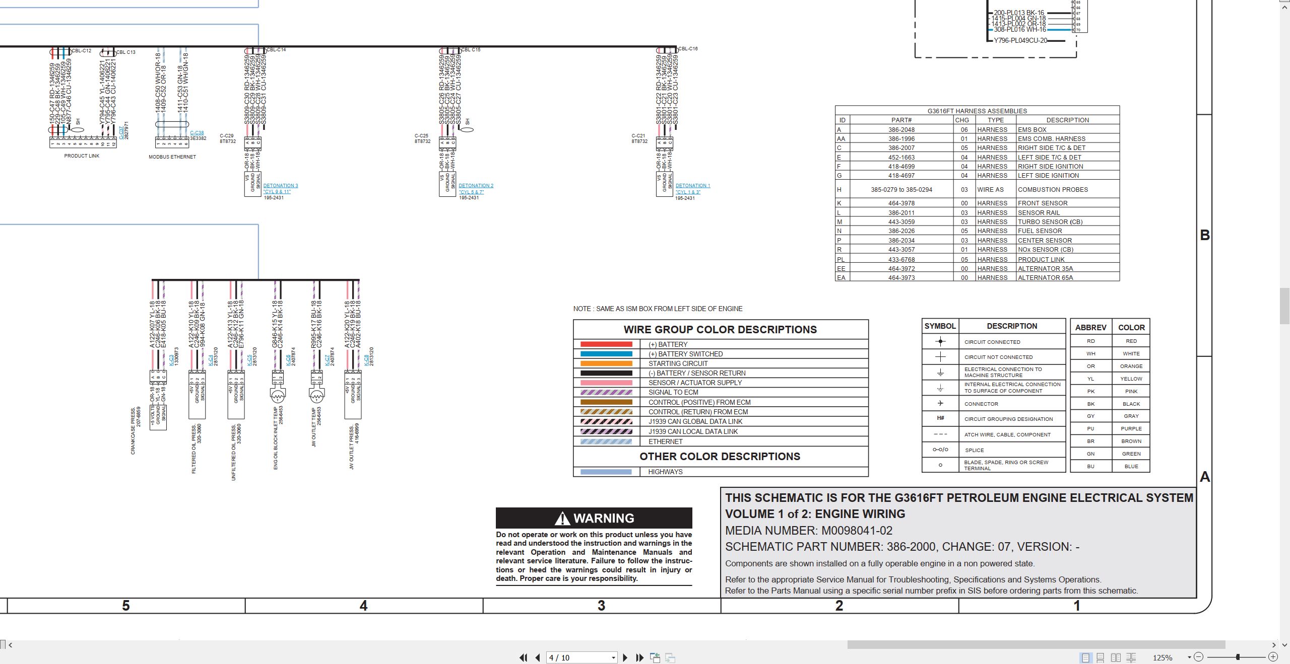 CAT Petroleum Products G3616FT Electrical Schematic (2)