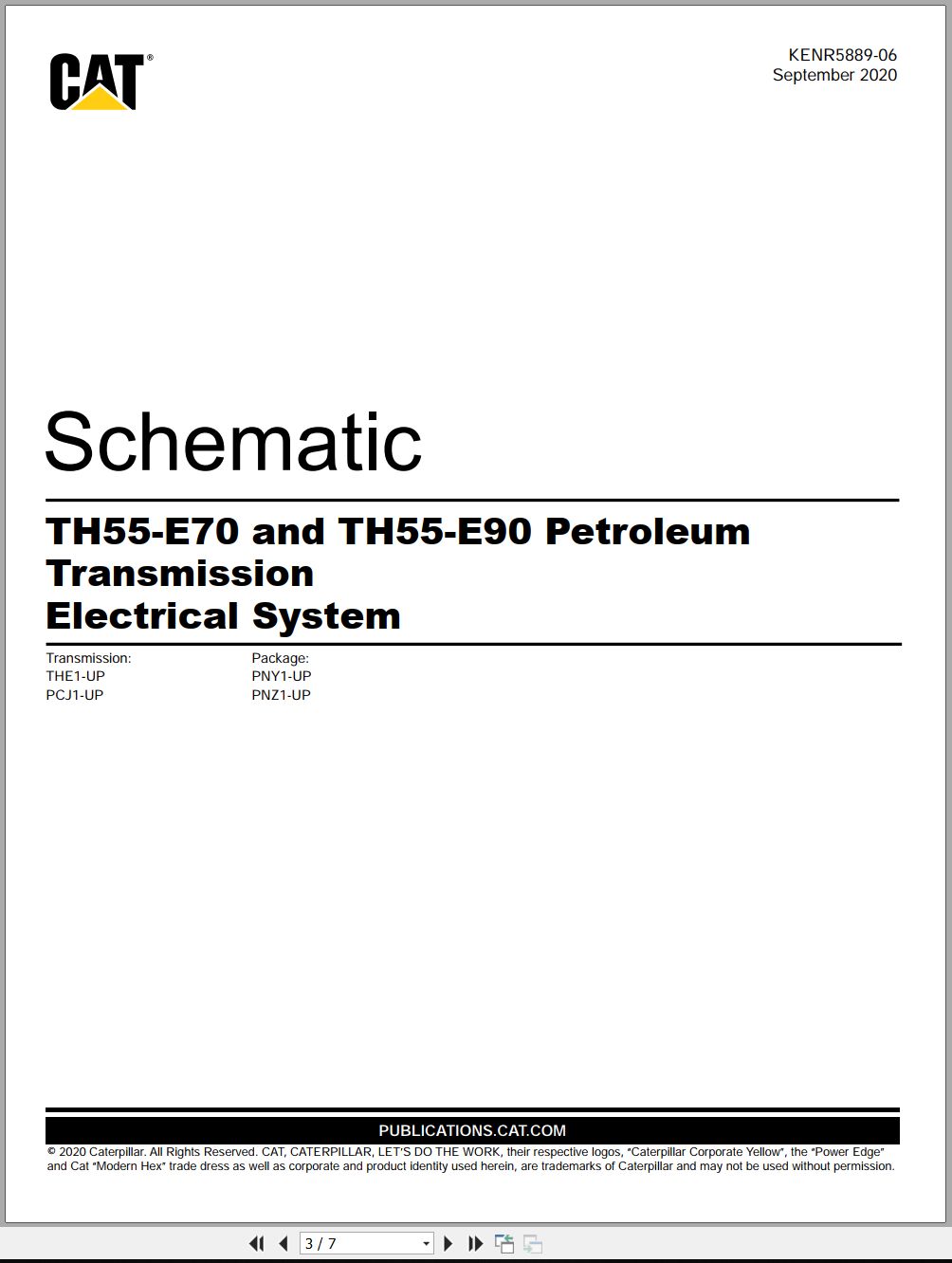 CAT Petroleum Products TH55 E70 Electrical Schematic (1)