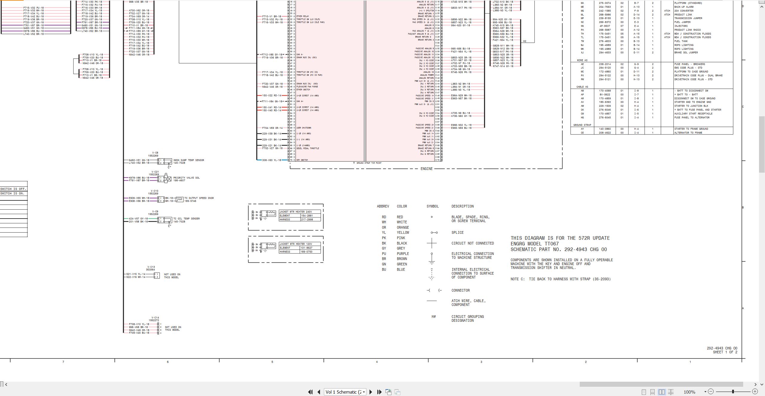 CAT Pipelayer 572R II Electrical Hydraulic Schematic (2)