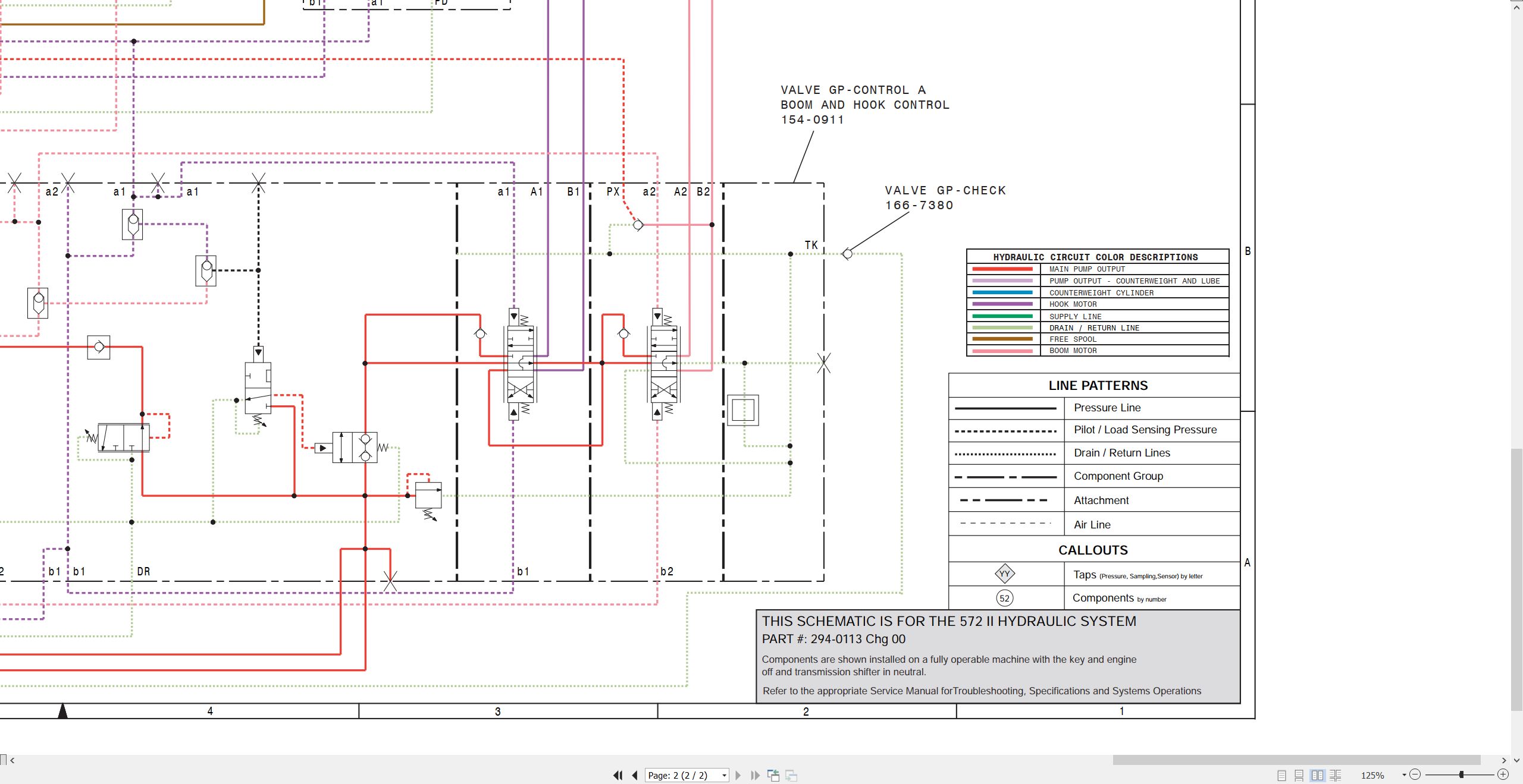 CAT Pipelayer 572R II Electrical Hydraulic Schematic (3)