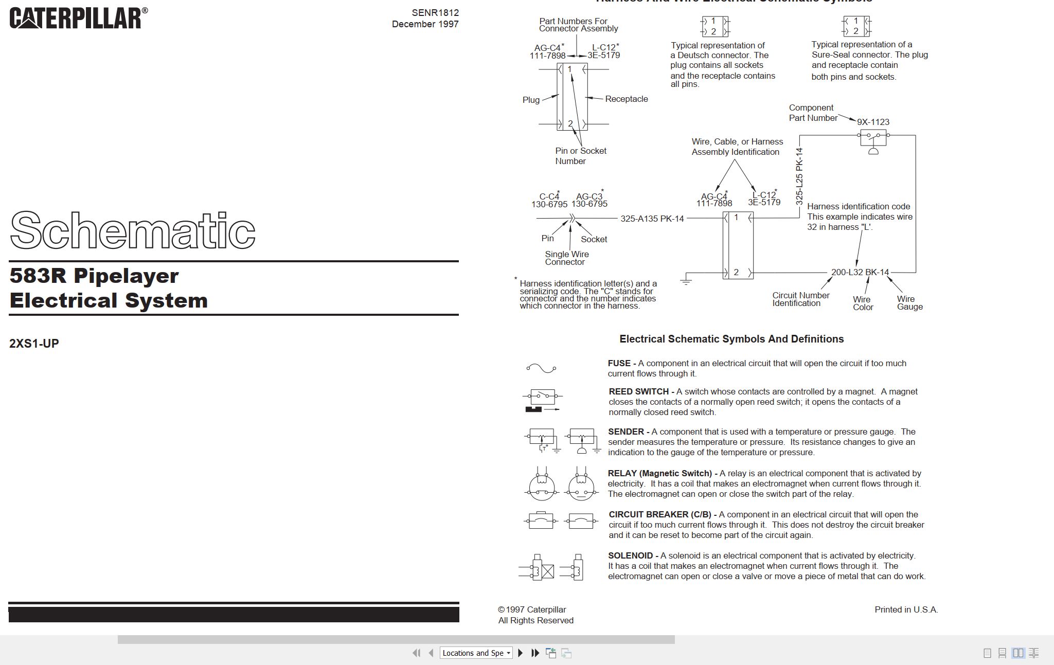 CAT Pipelayer 583R Electrical Hydraulic Schematic (1)